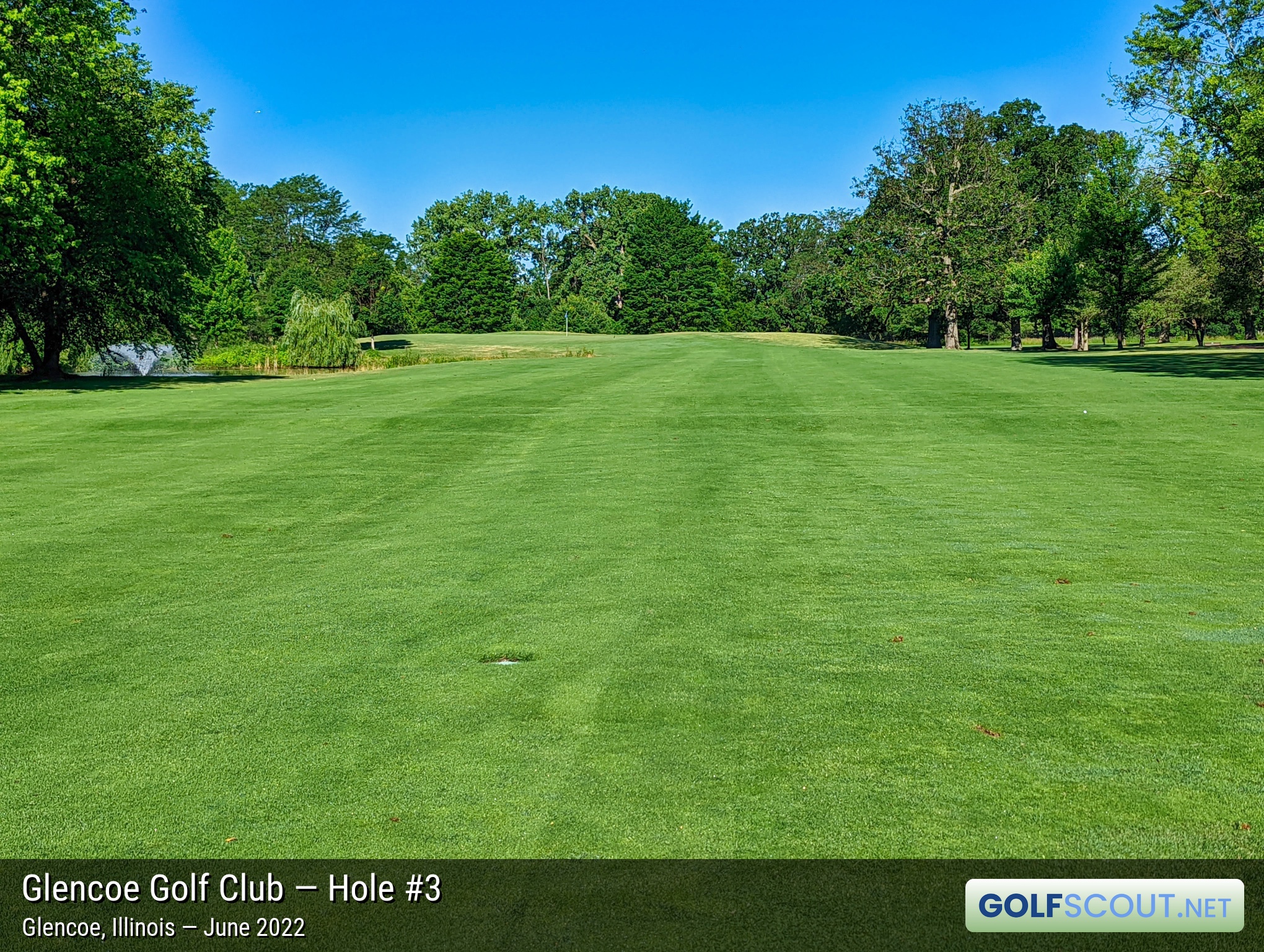 Photo of hole #3 at Glencoe Golf Club in Glencoe, Illinois. 