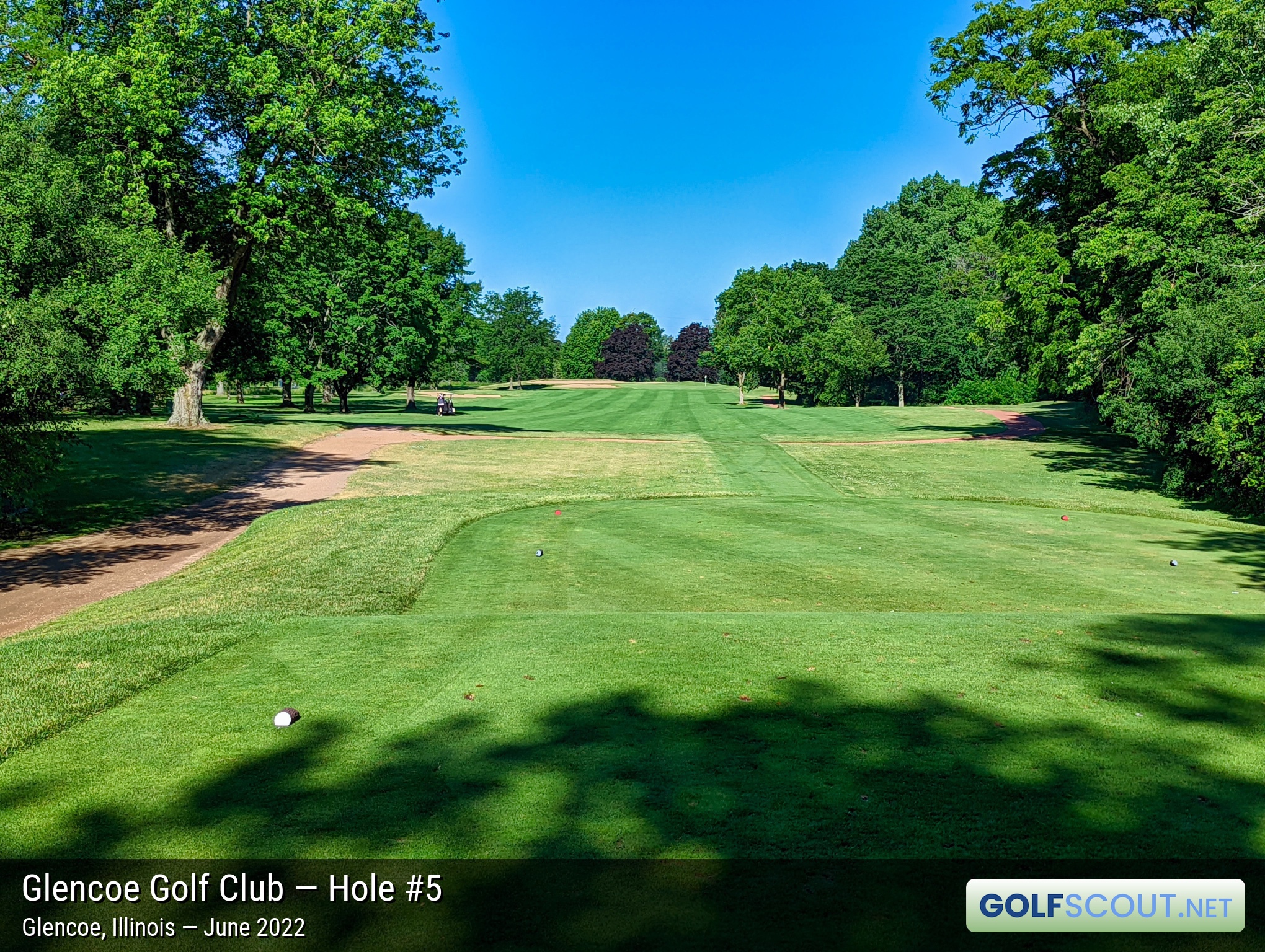 Photo of hole #5 at Glencoe Golf Club in Glencoe, Illinois. 