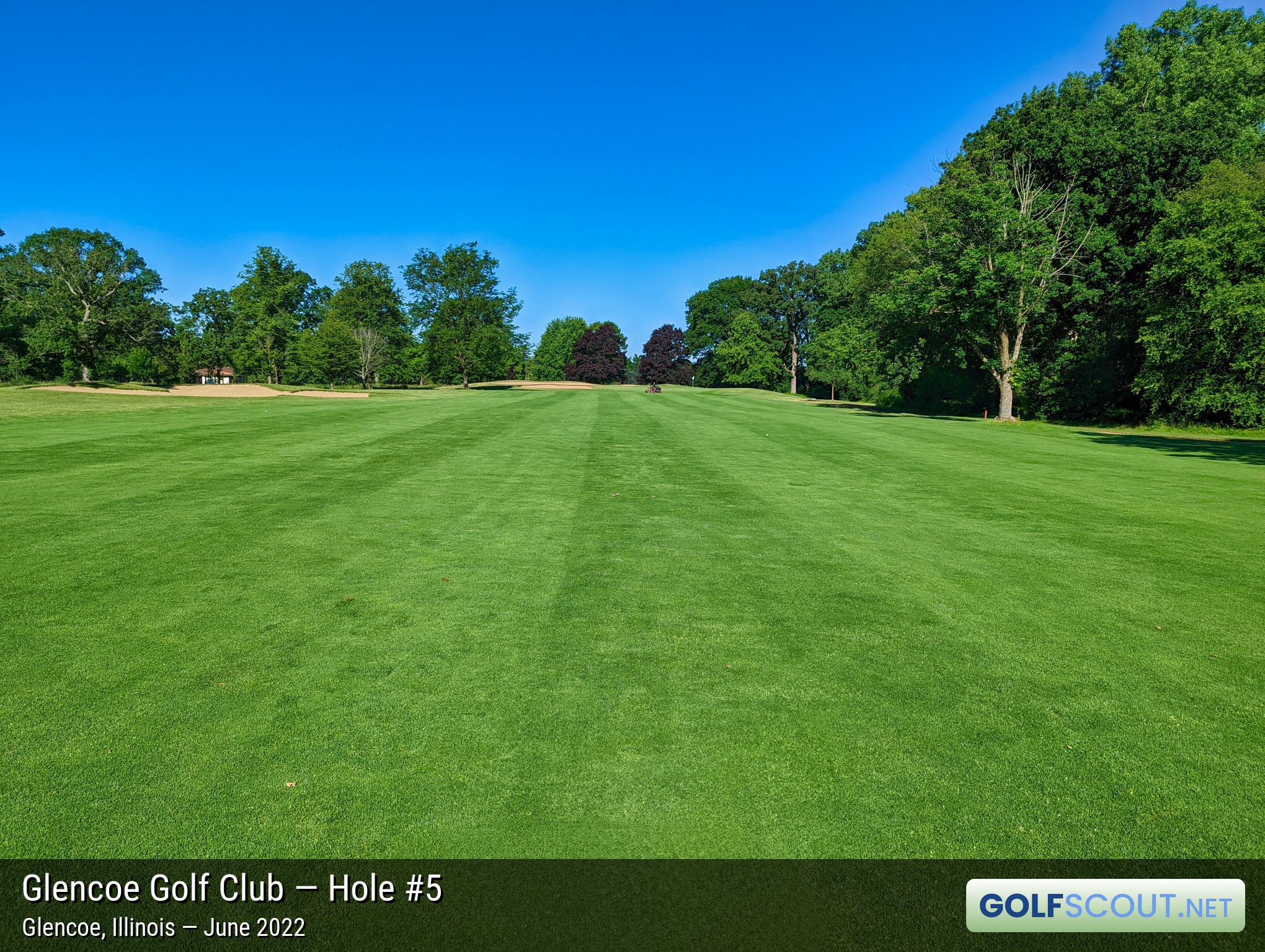 Photo of hole #5 at Glencoe Golf Club in Glencoe, Illinois. 
