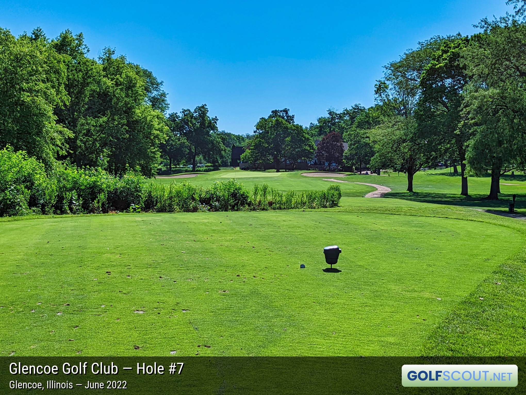 Photo of hole #7 at Glencoe Golf Club in Glencoe, Illinois. 