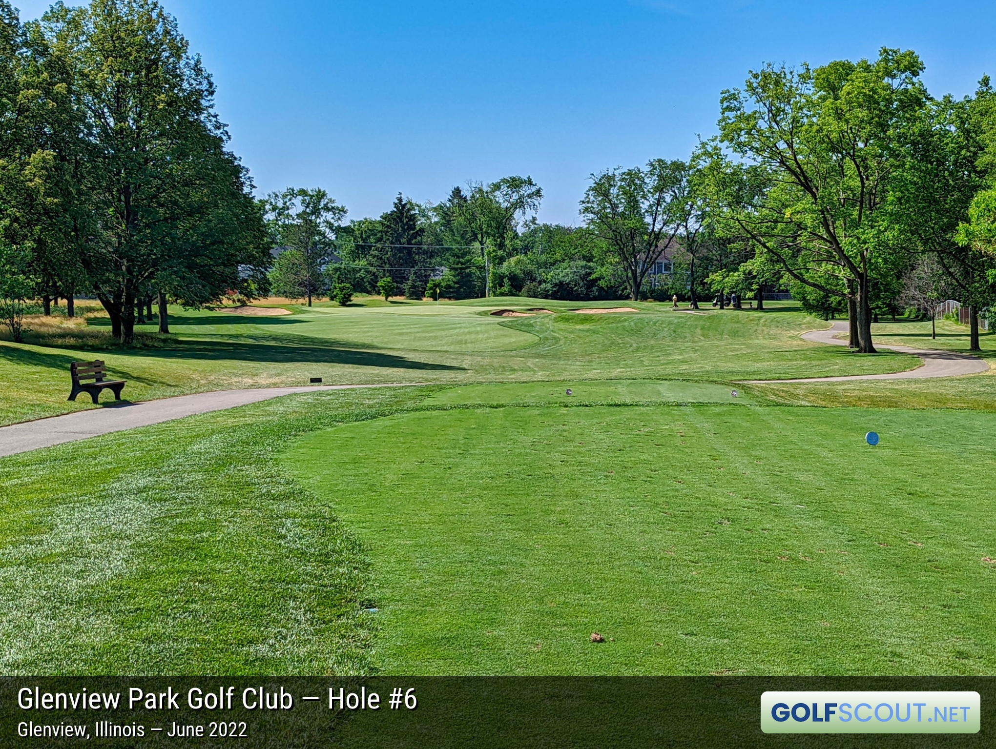 Photo of hole #6 at Glenview Park Golf Club in Glenview, Illinois. 