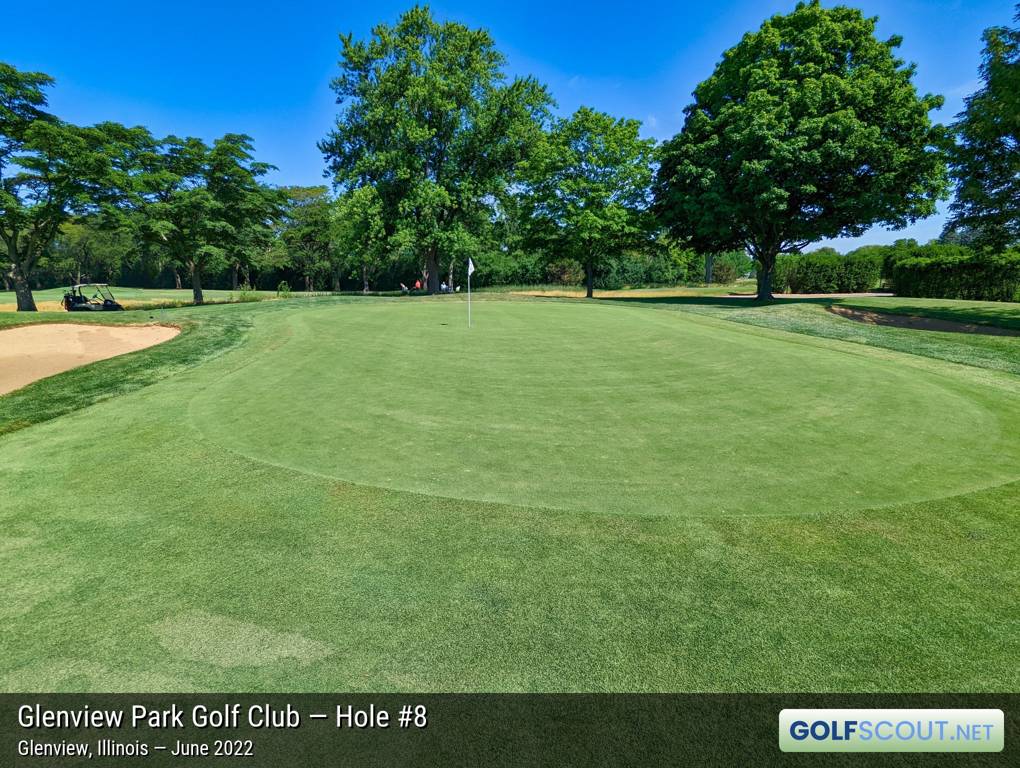 Photo of hole #8 at Glenview Park Golf Club in Glenview, Illinois. 