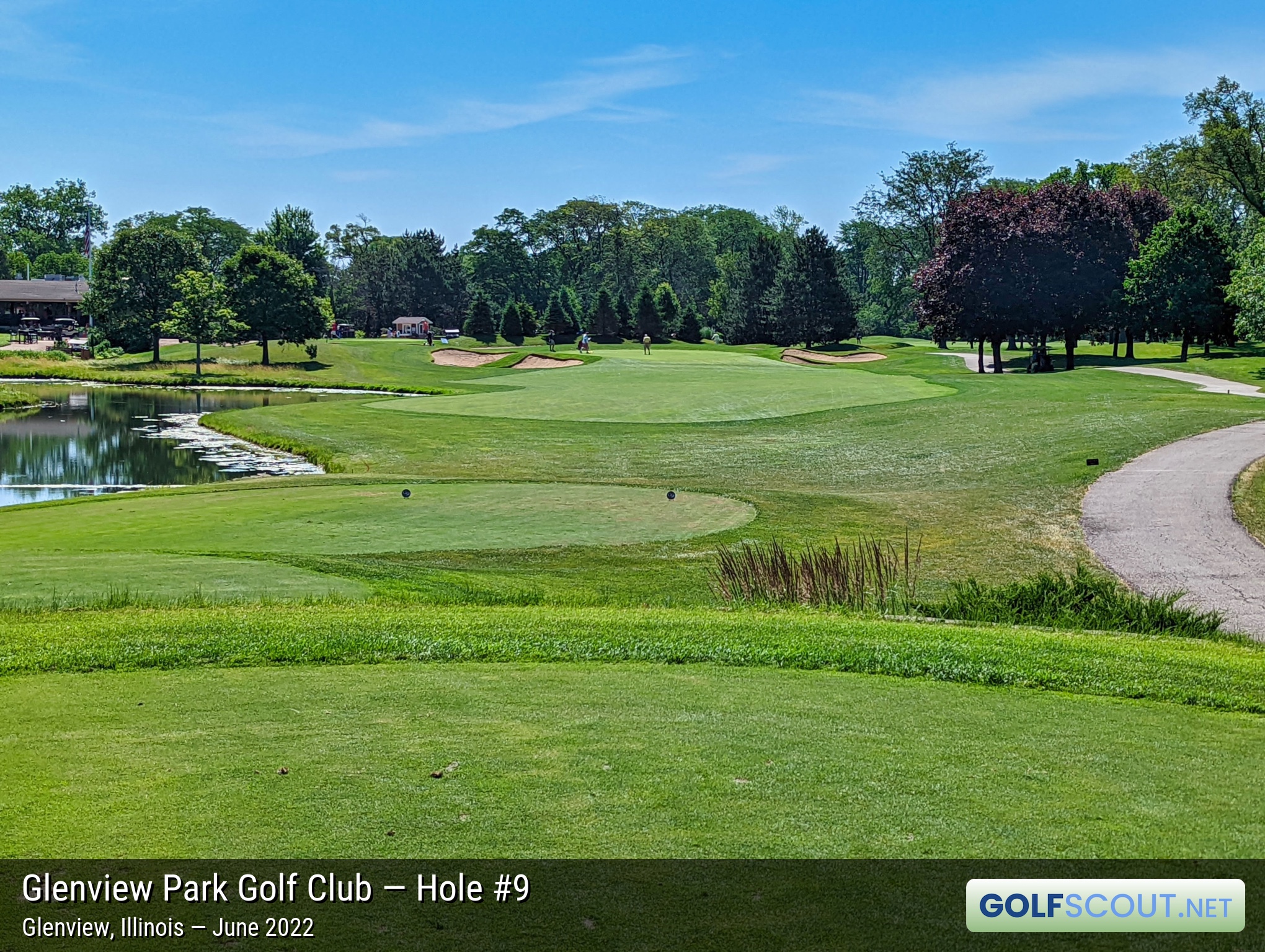 Photo of hole #9 at Glenview Park Golf Club in Glenview, Illinois. 