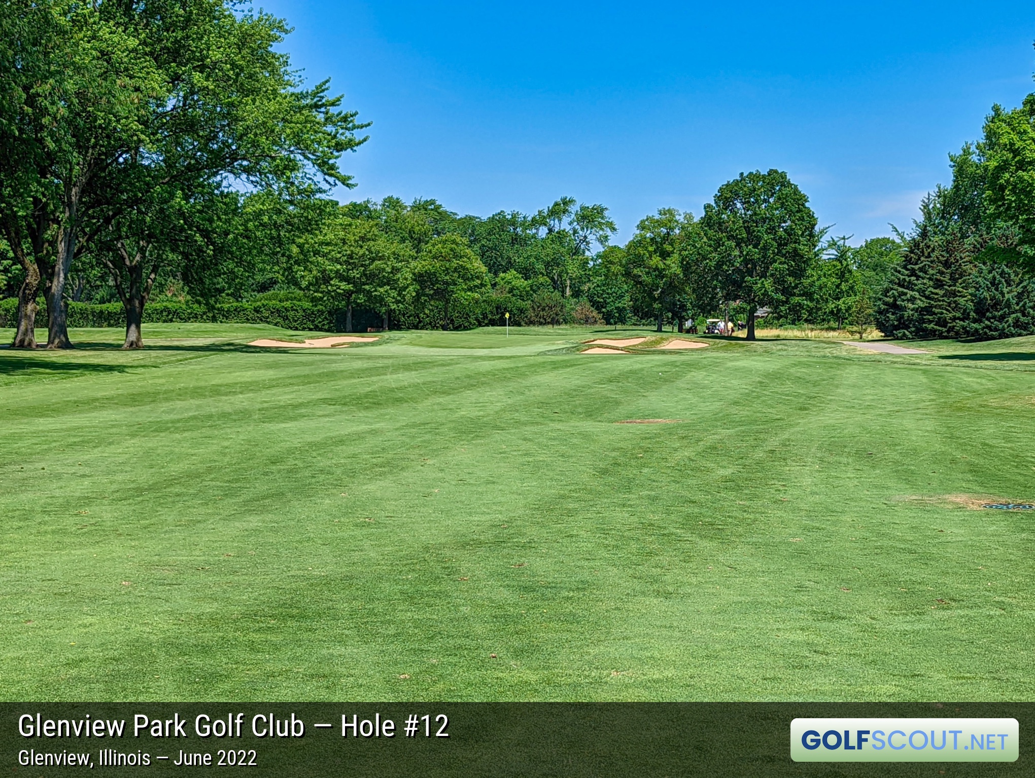Photo of hole #12 at Glenview Park Golf Club in Glenview, Illinois. 