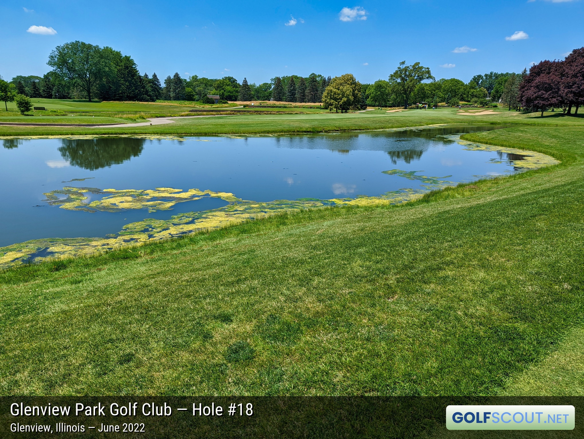 Photo of hole #18 at Glenview Park Golf Club in Glenview, Illinois. 