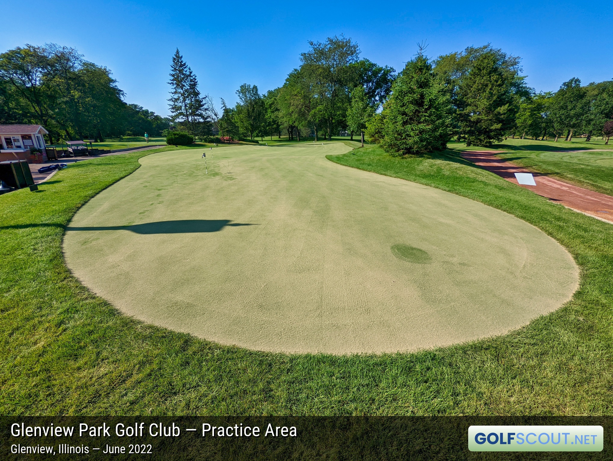Photo of the practice area at Glenview Park Golf Club in Glenview, Illinois. 
