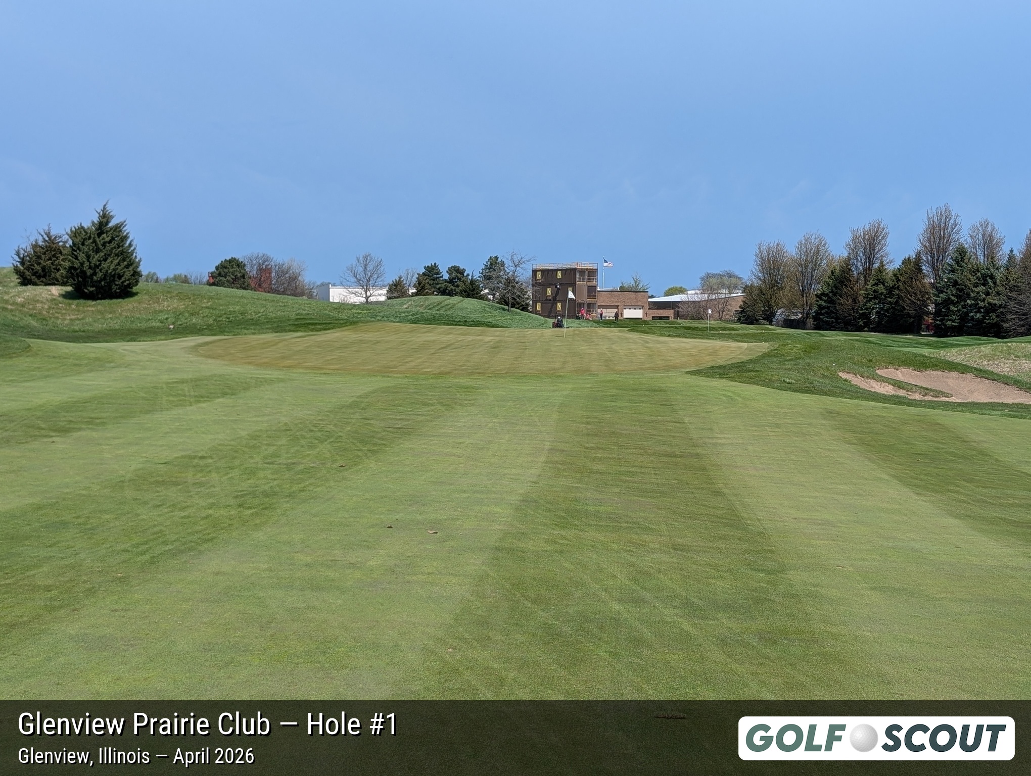 Hole 1 at Glenview Prairie Club