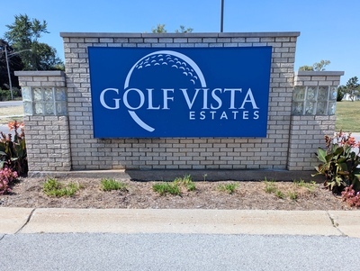 Golf Vista Estates Golf Course Entrance Sign