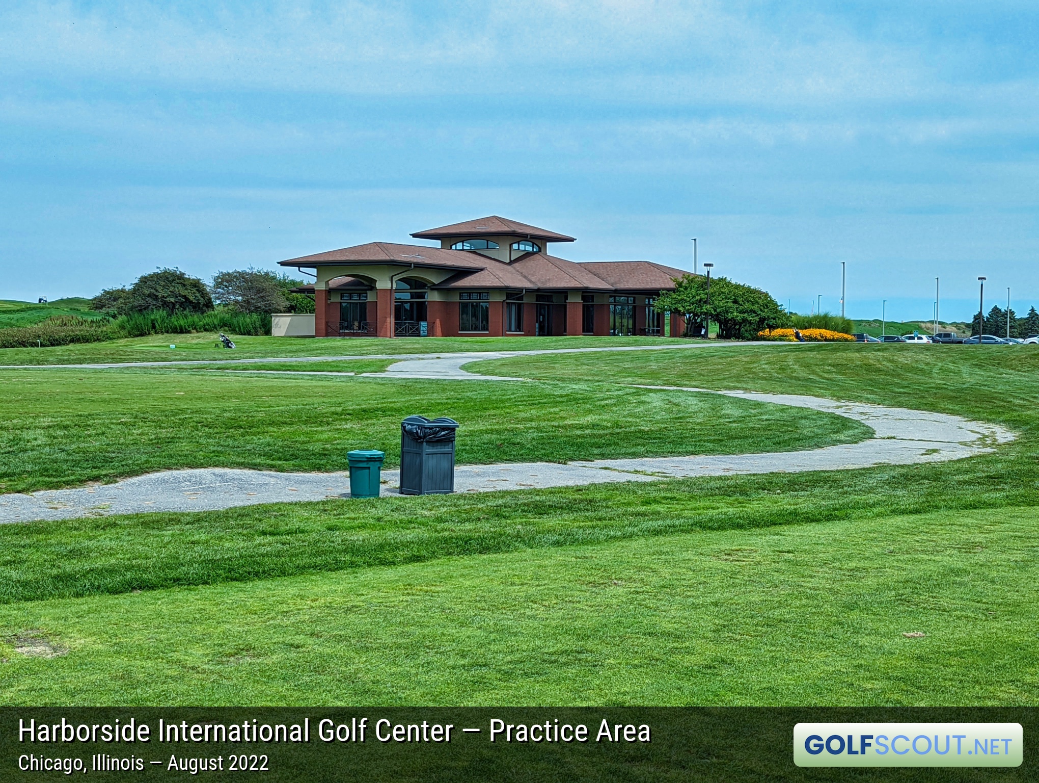 Photo of the practice area at Harborside International - Port Course in Chicago, Illinois. 