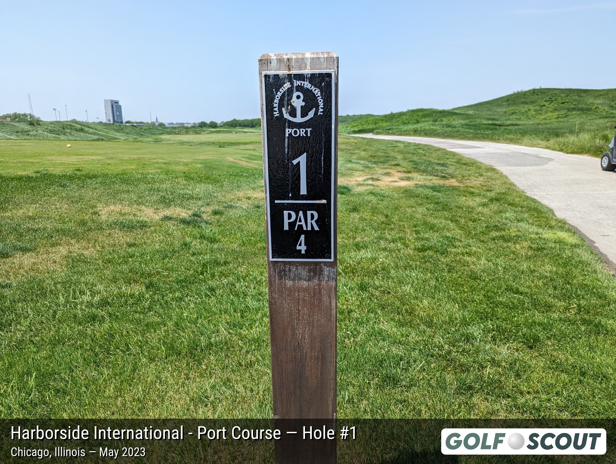 Hole 1 at Harborside International - Port Course