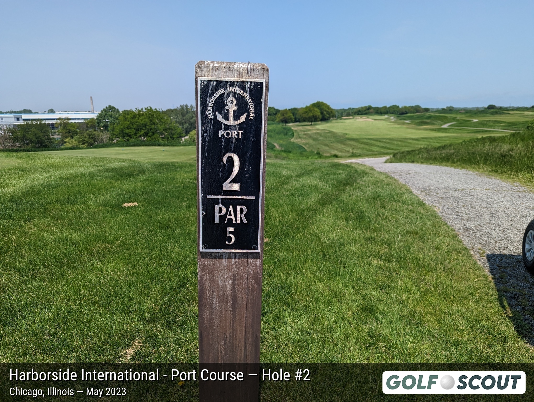 Hole 2 at Harborside International - Port Course