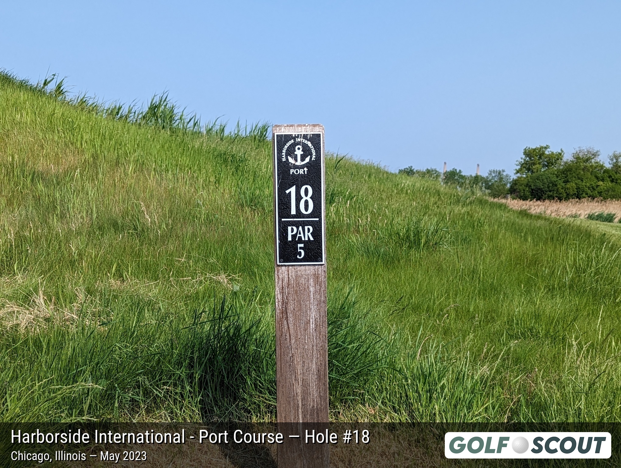 Hole 18 at Harborside International - Port Course