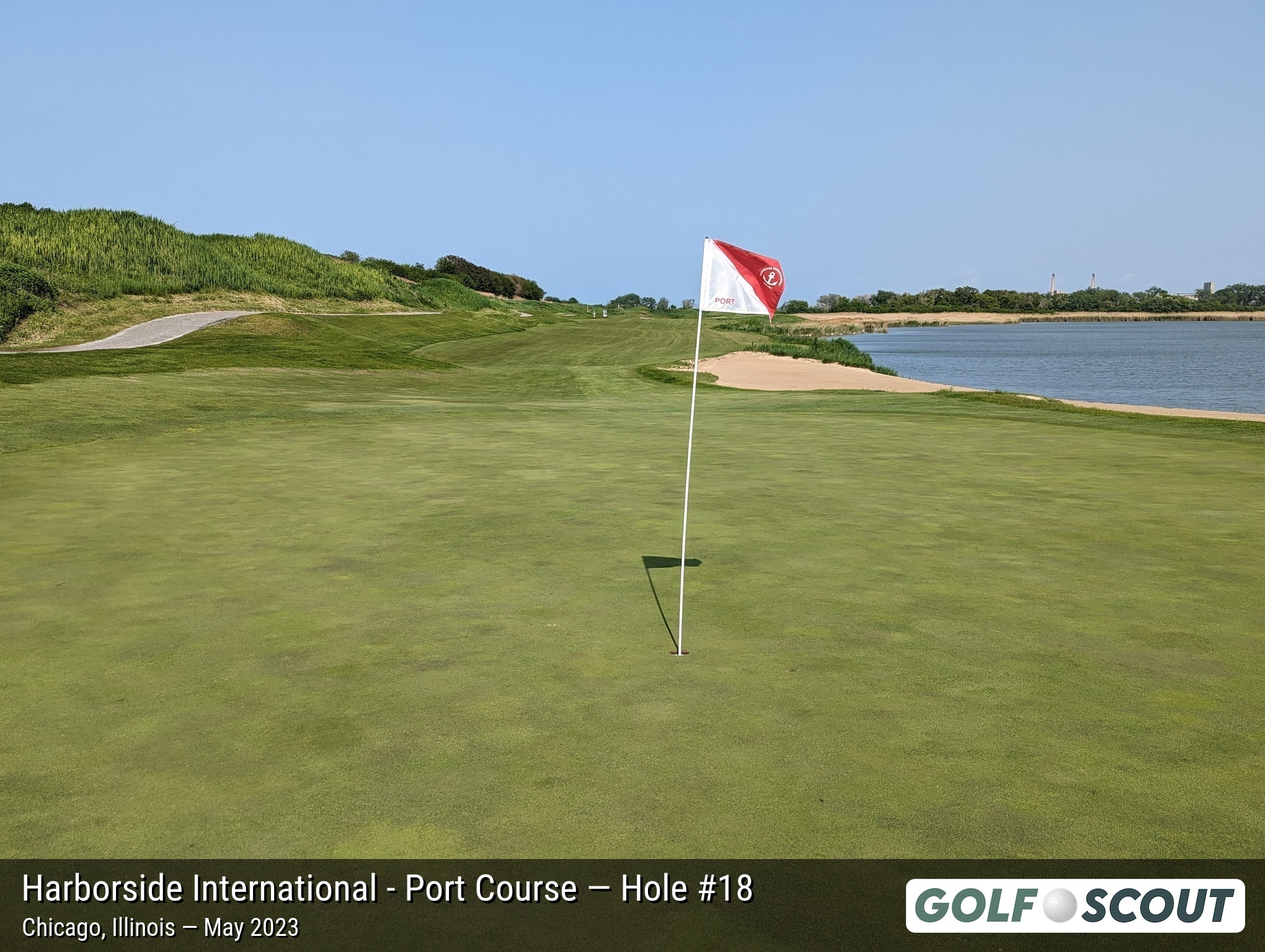 Hole 18 at Harborside International - Port Course