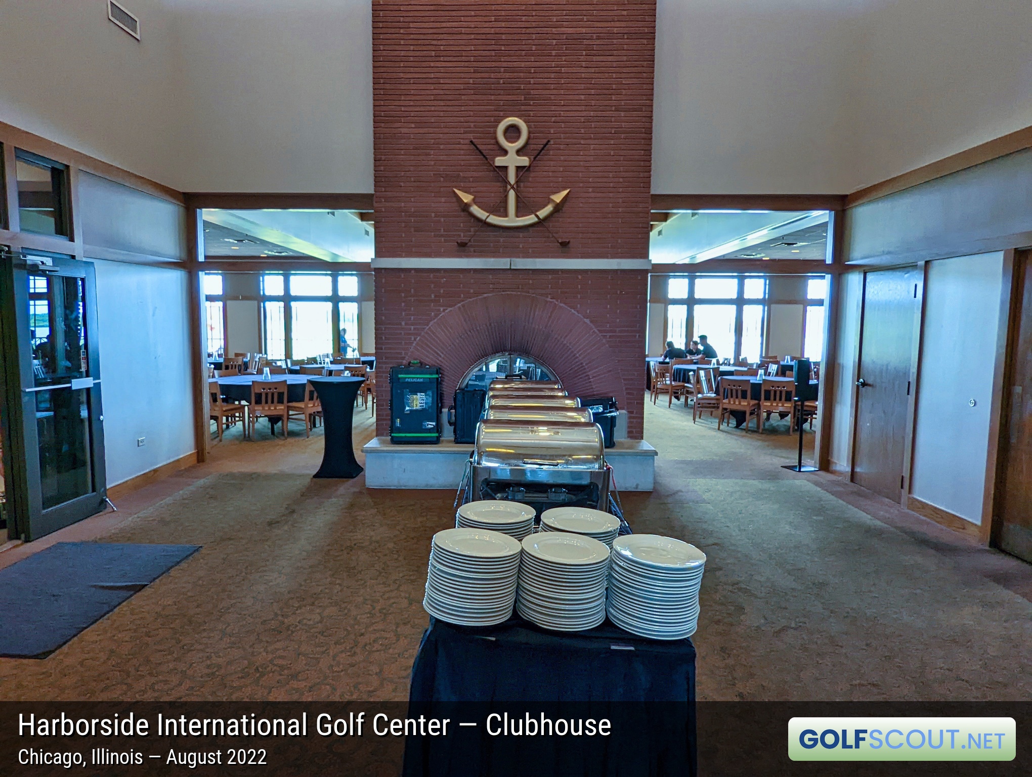 Photo of the clubhouse at Harborside International - Starboard Course in Chicago, Illinois. 