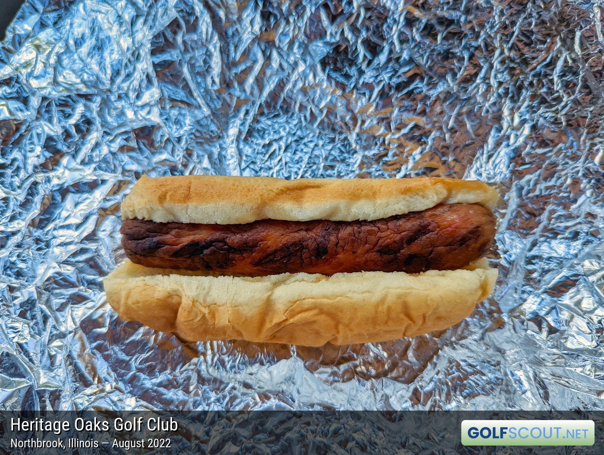 Photo of the food and dining at Heritage Oaks Golf Club in Northbrook, Illinois. Photo of the hot dog at Heritage Oaks Golf Club in Northbrook, Illinois.