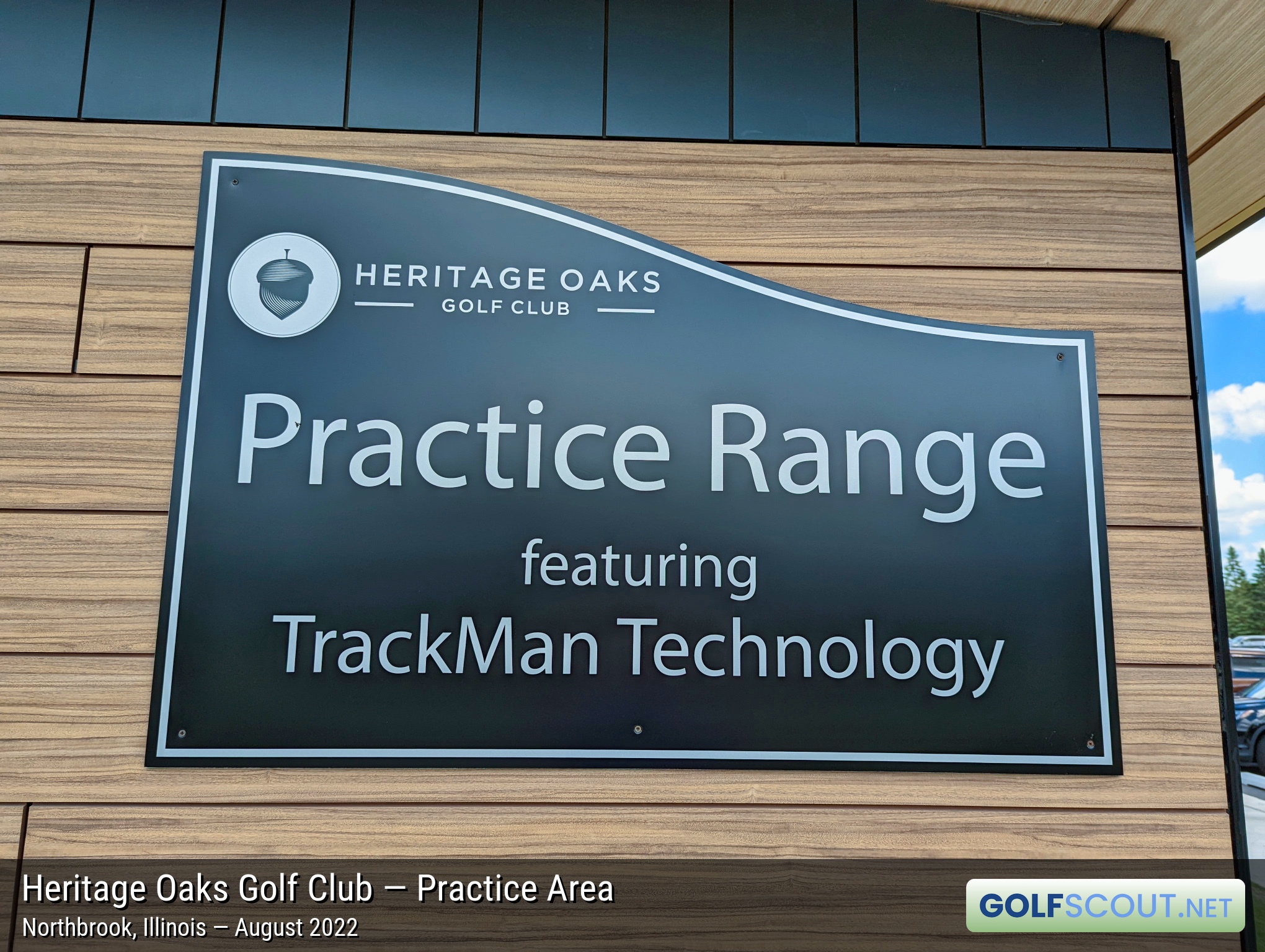 Photo of the practice area at Heritage Oaks Golf Club - Classic 18 in Northbrook, Illinois. 