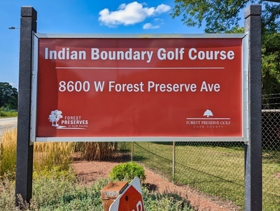 Indian Boundary Golf Course Entrance Sign