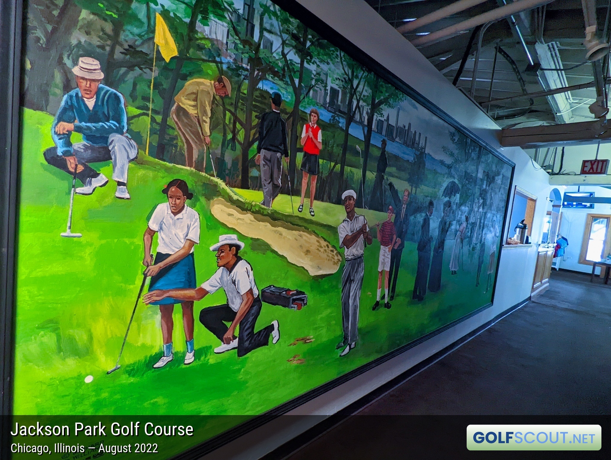 Miscellaneous photo of Jackson Park Golf Course in Chicago, Illinois. A massive mural in the back of the pro shop.
