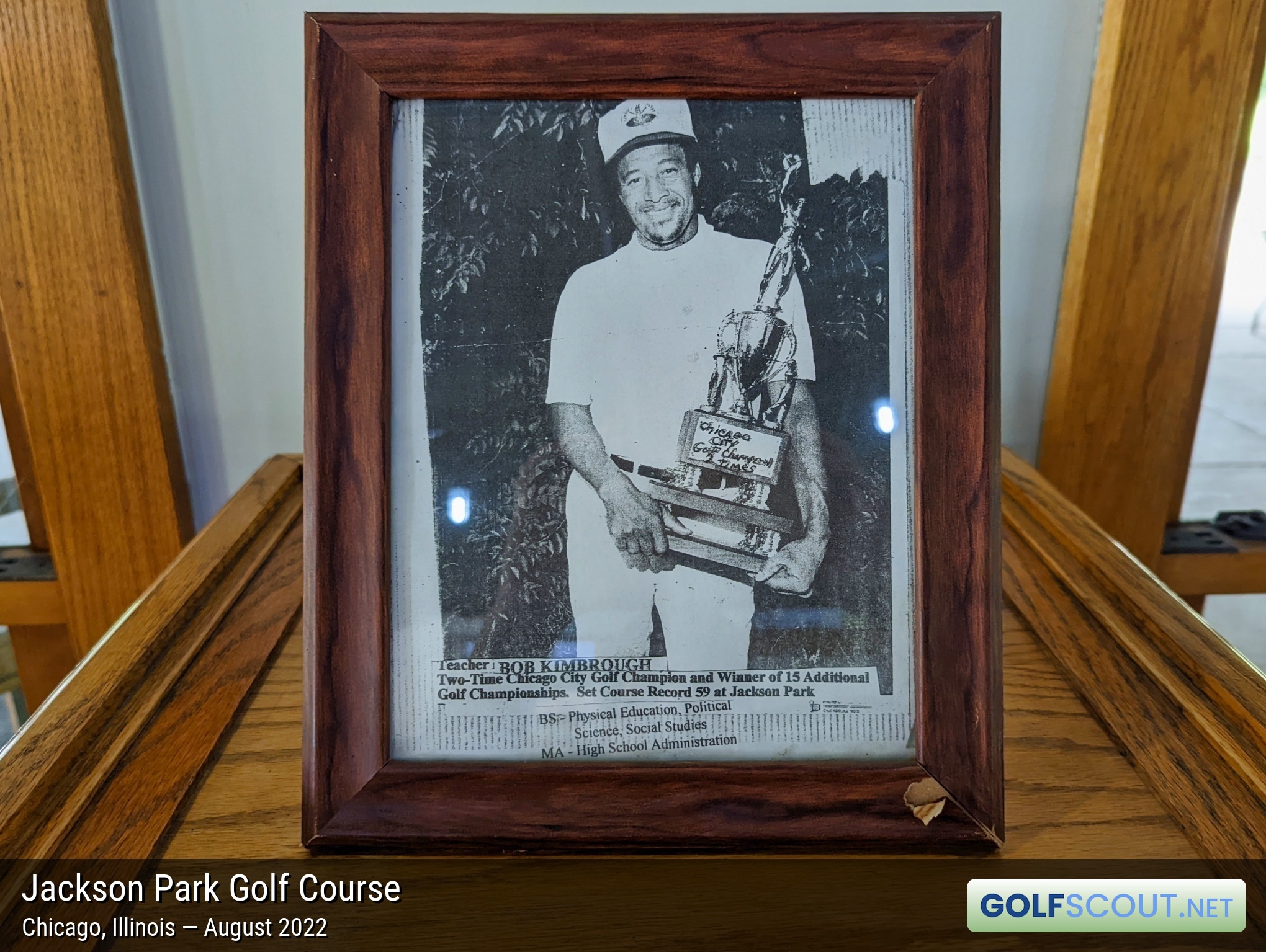 Miscellaneous photo of Jackson Park Golf Course in Chicago, Illinois. Bob Kimbrough, two time Chicago City Golf Champion and winner of 15 additional golf championships. Set course record of 59 at Jackson Park.