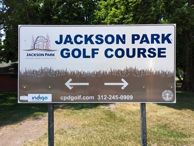 Jackson Park Golf Course Entrance Sign