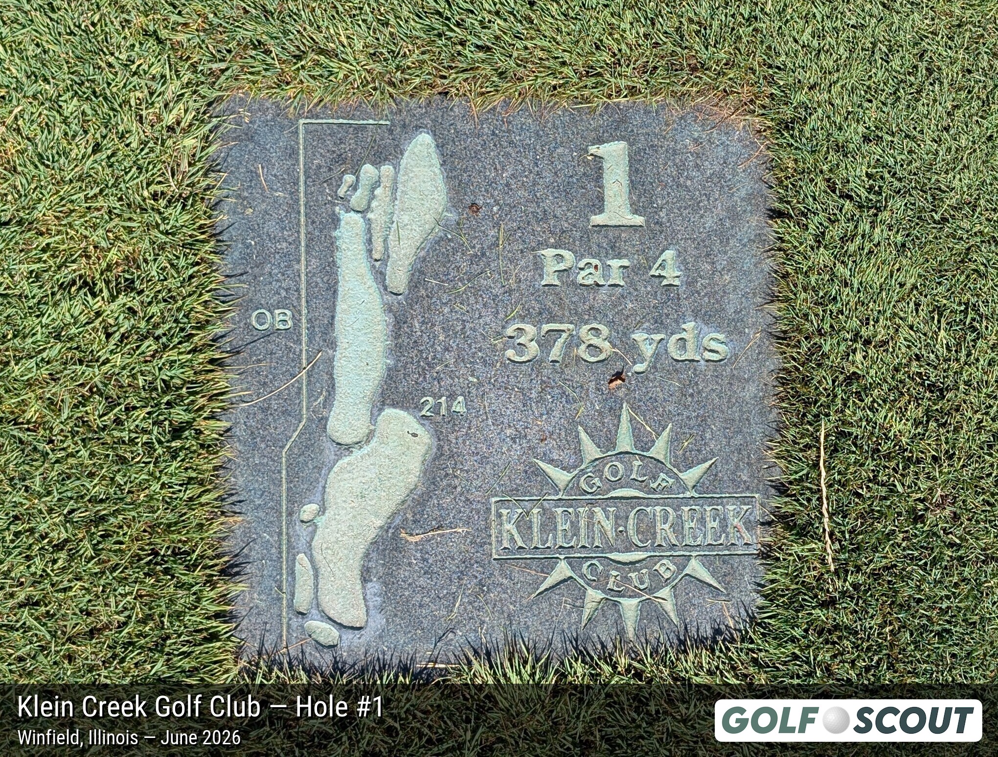 Hole 1 at Klein Creek Golf Club