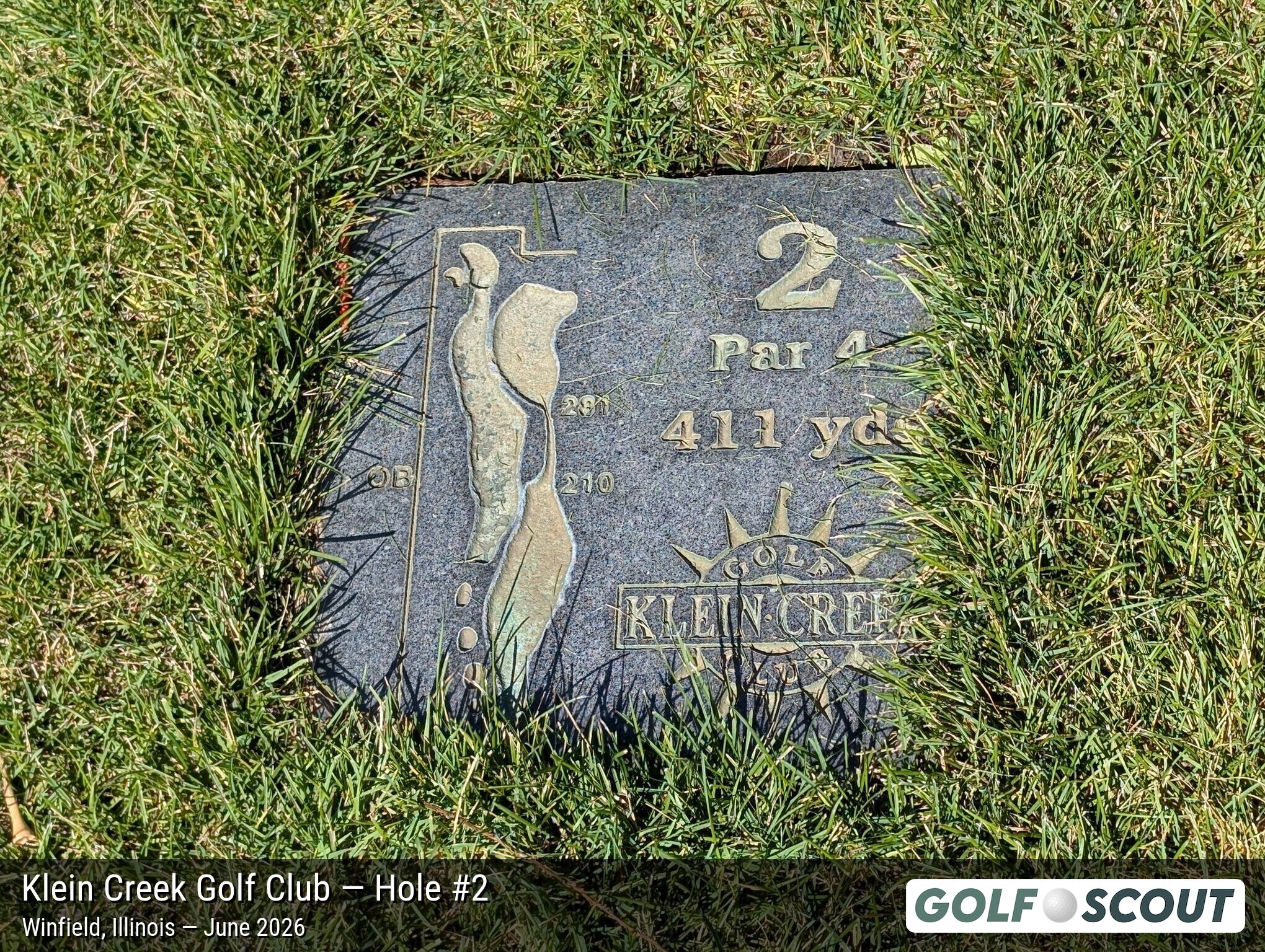Hole 2 at Klein Creek Golf Club