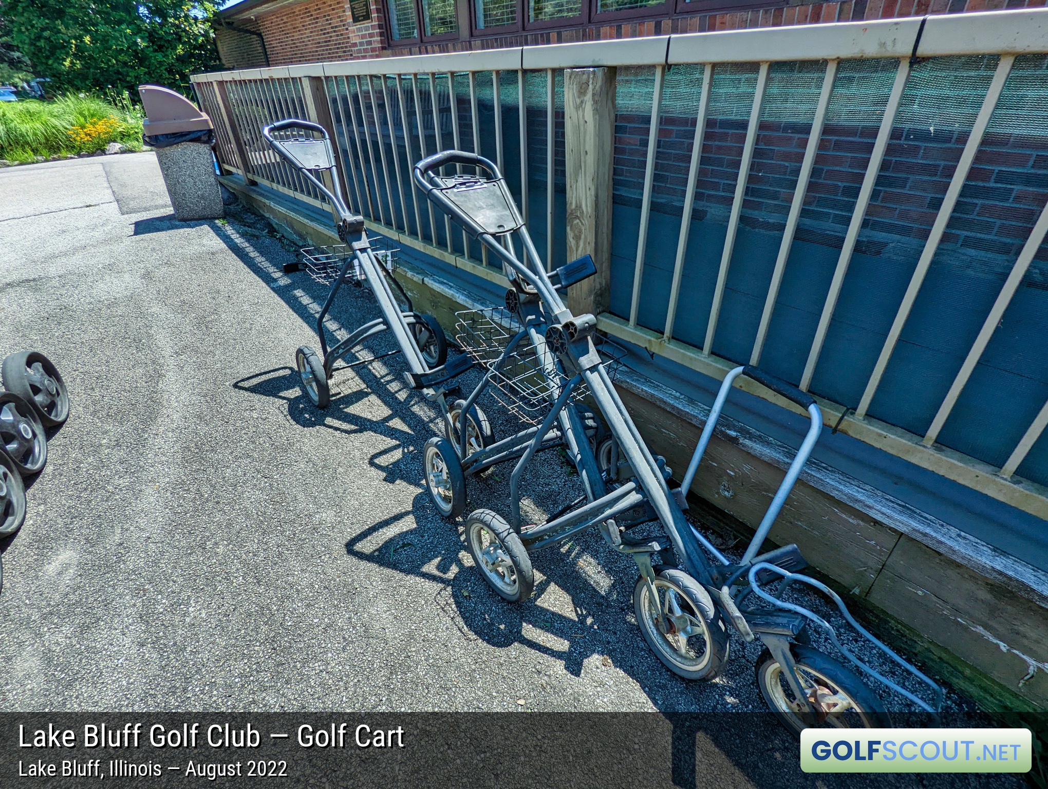 Photo of the golf carts at Lake Bluff Golf Club in Lake Bluff, Illinois. 