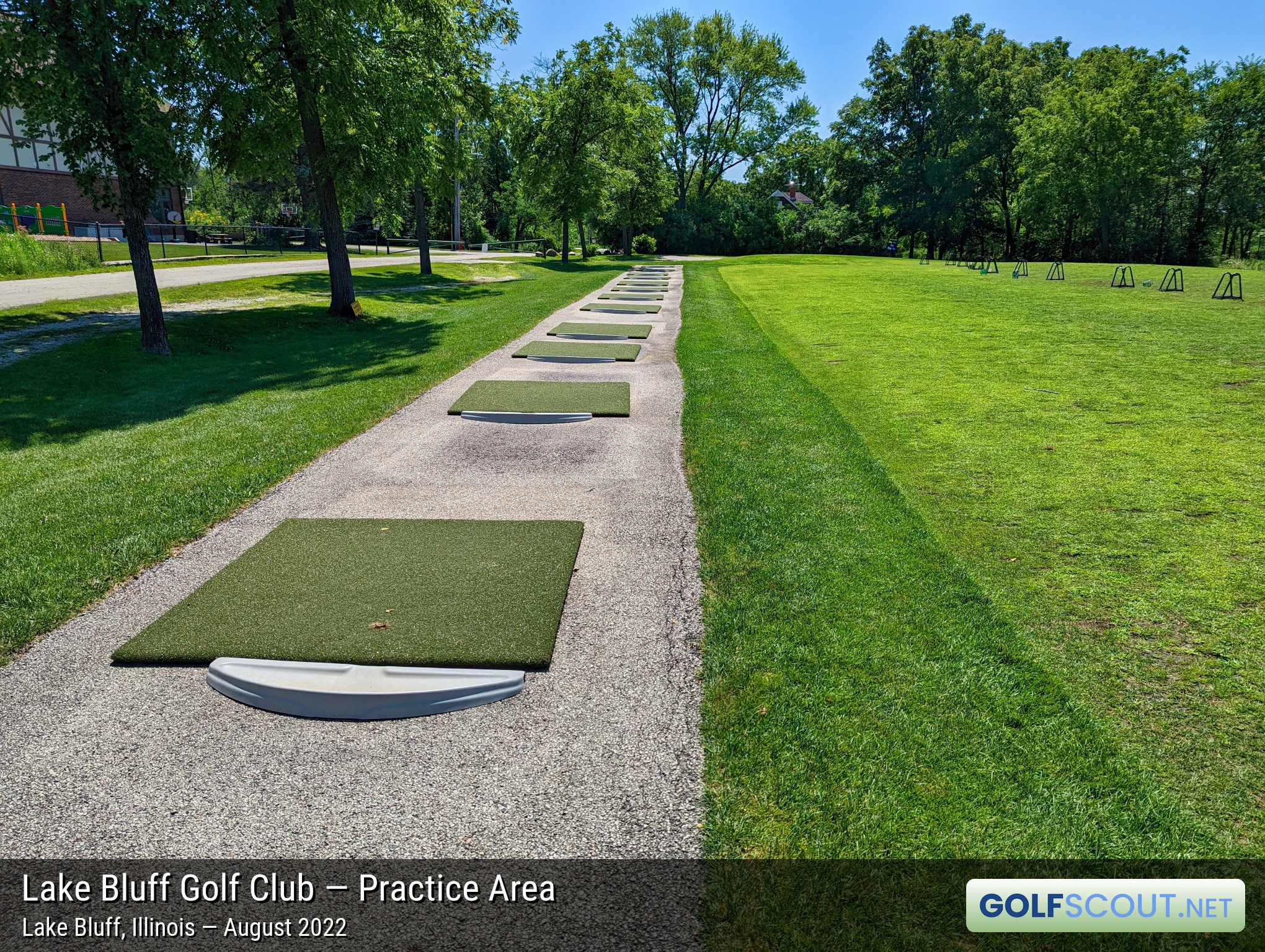 Photo of the practice area at Lake Bluff Golf Club in Lake Bluff, Illinois. 