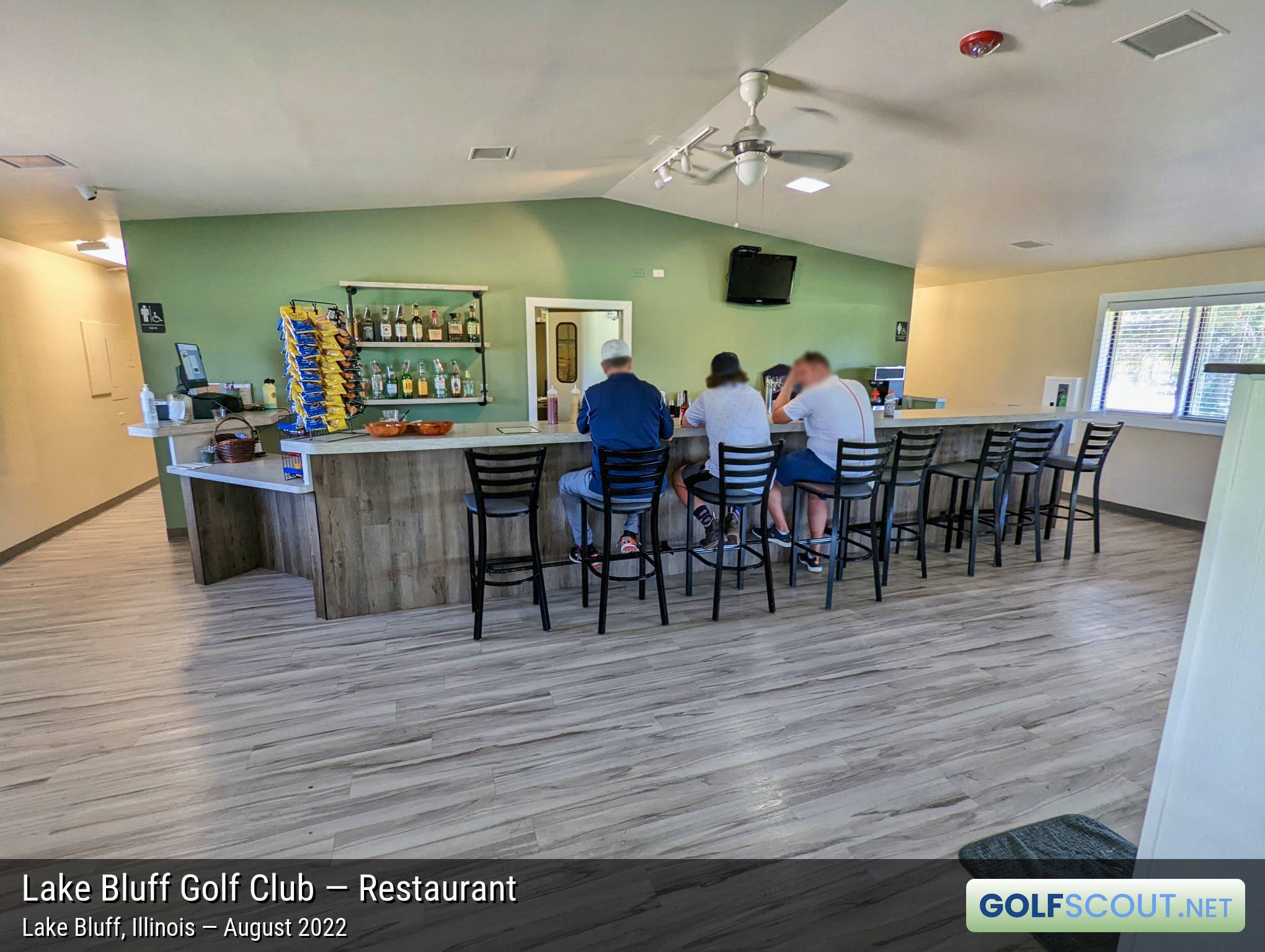 Photo of the restaurant at Lake Bluff Golf Club in Lake Bluff, Illinois. 