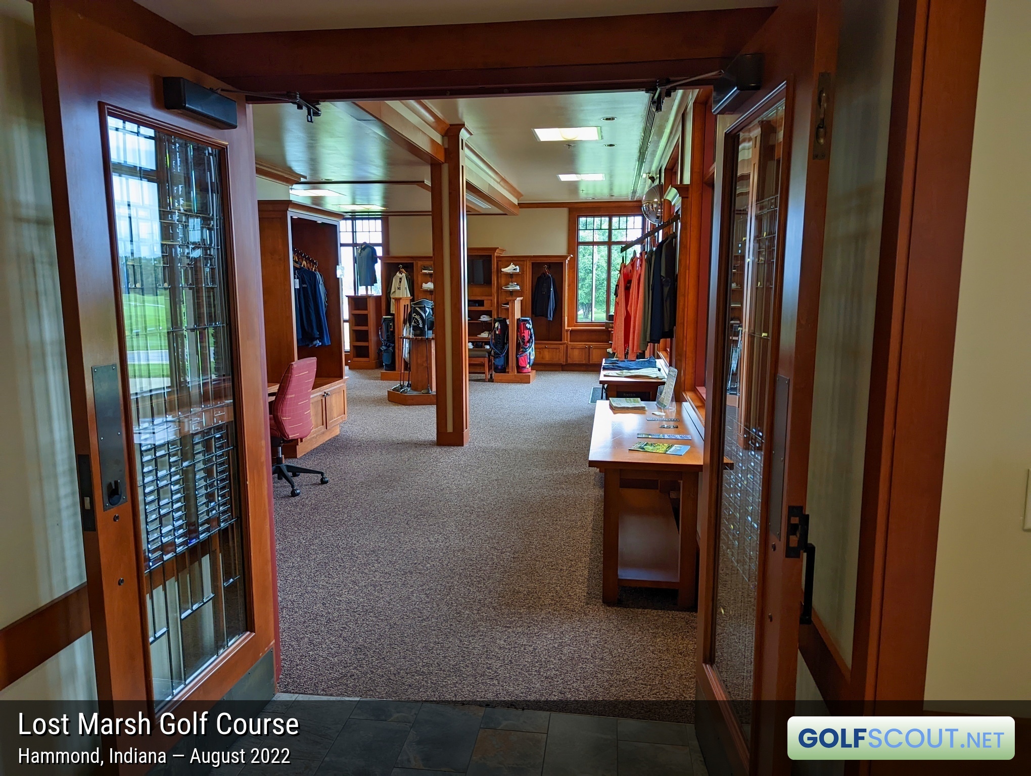 Photo of the pro shop at Lost Marsh Golf Course in Hammond, Indiana. 