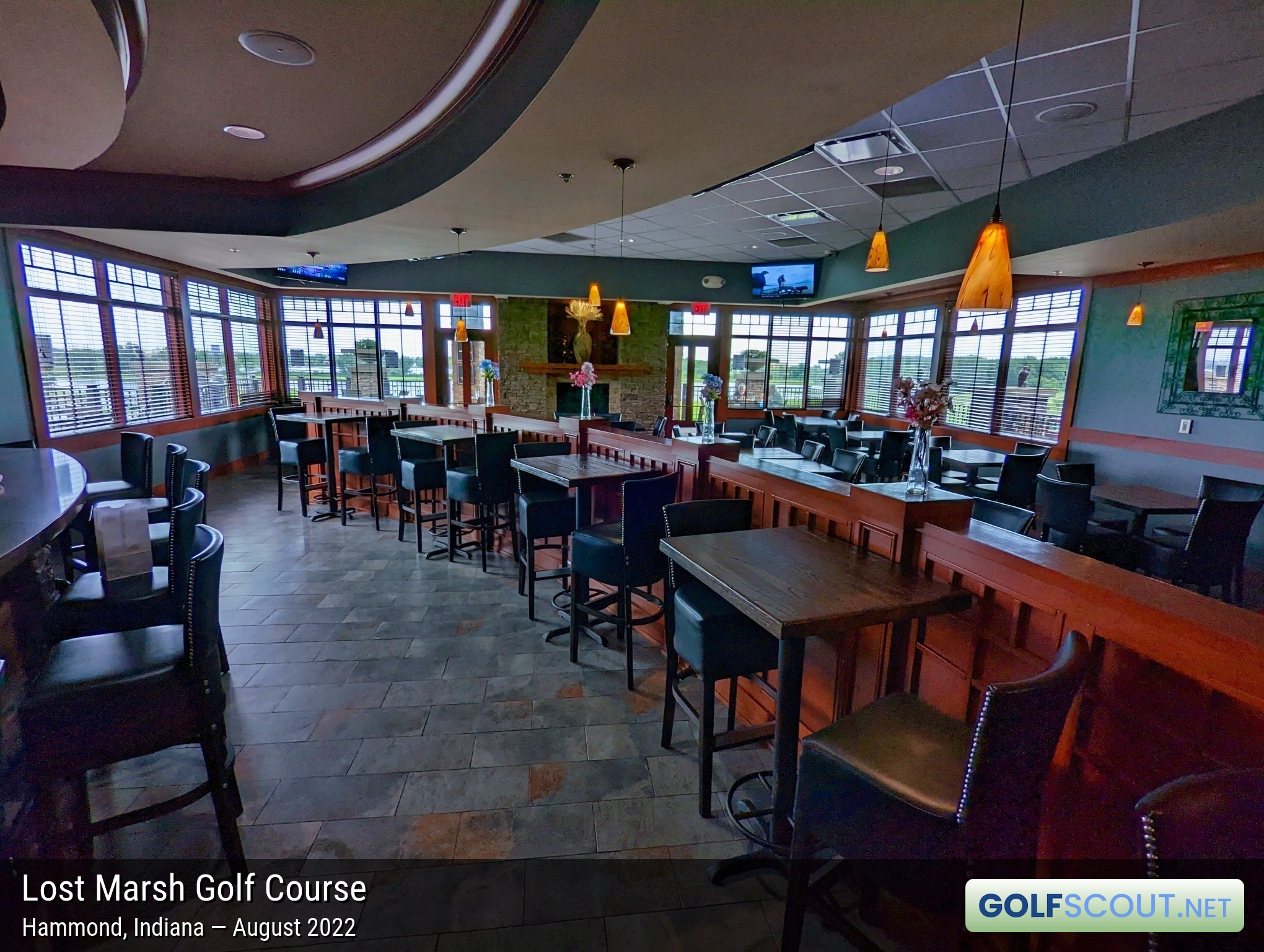 Photo of the restaurant at Lost Marsh Golf Course in Hammond, Indiana. 