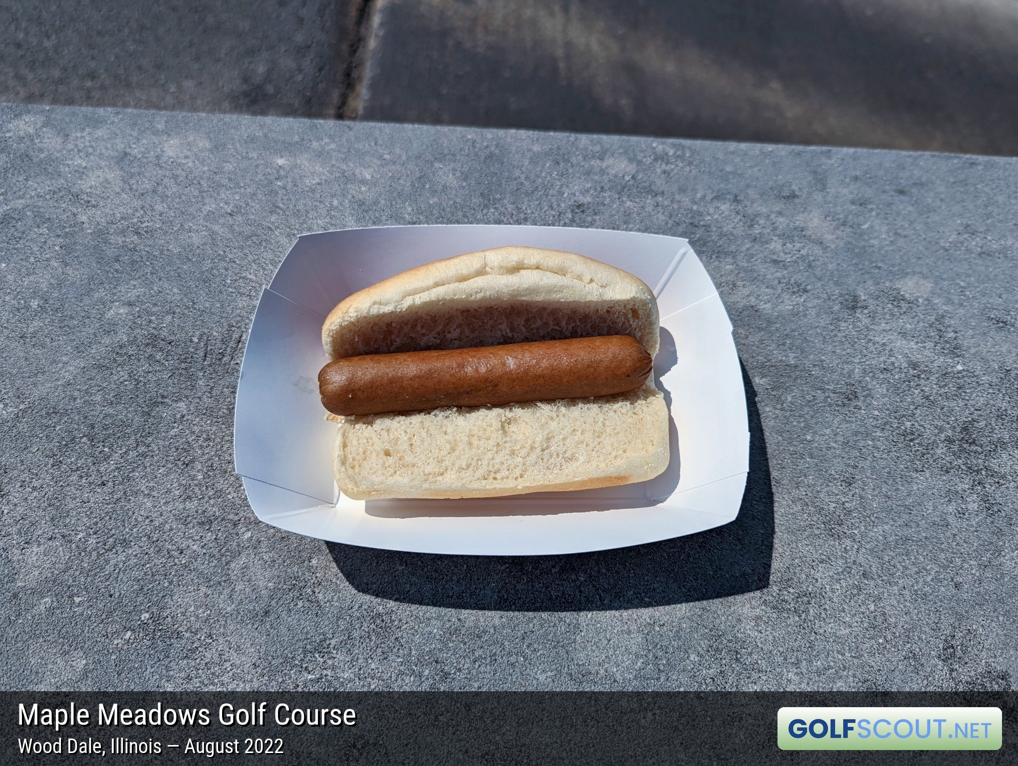 Photo of the food and dining at Maple Meadows Golf Course in Wood Dale, Illinois. Photo of the hot dog at Maple Meadows Golf Course in Wood Dale, Illinois.