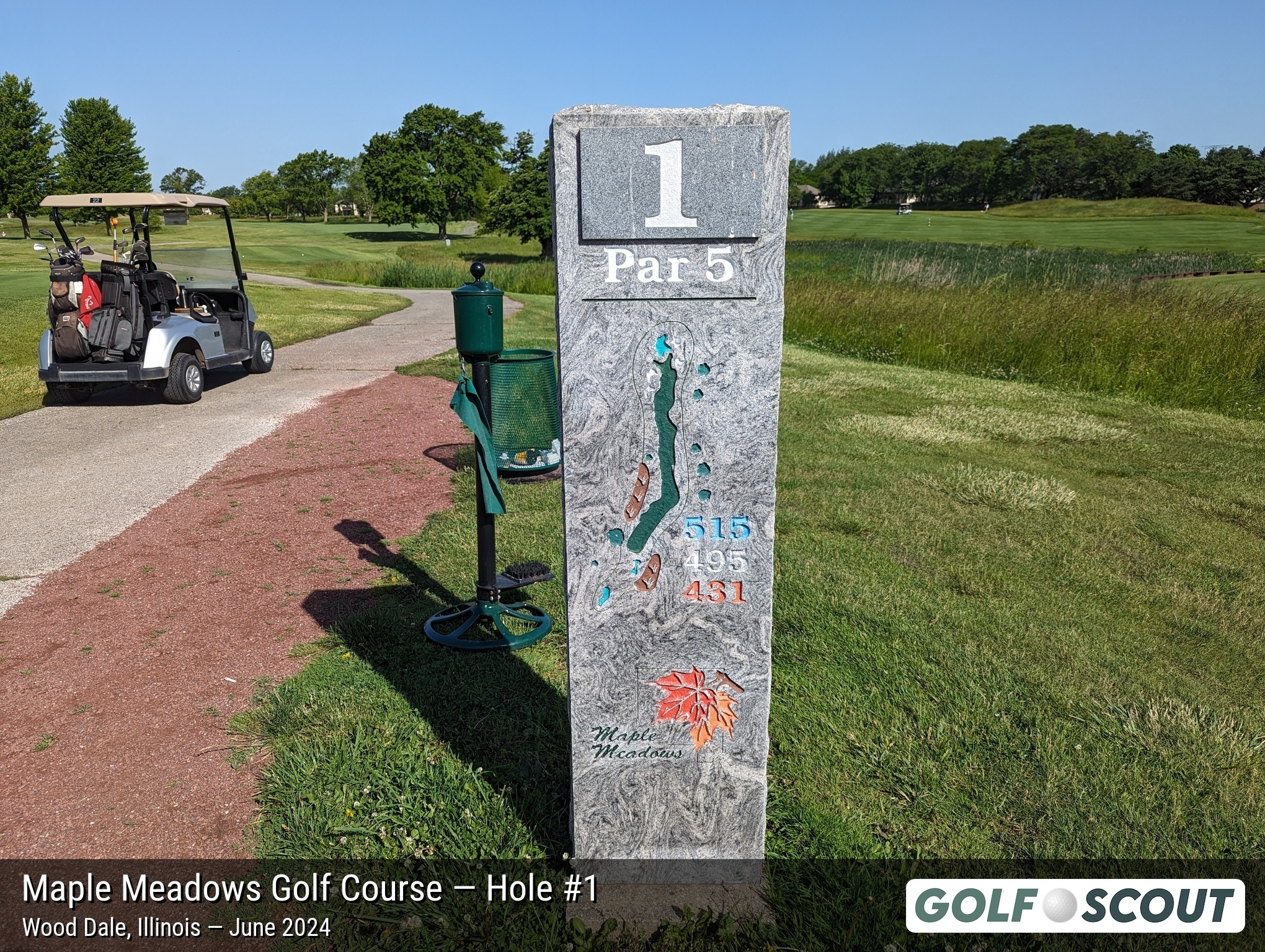 Hole 1 at Maple Meadows Golf Course