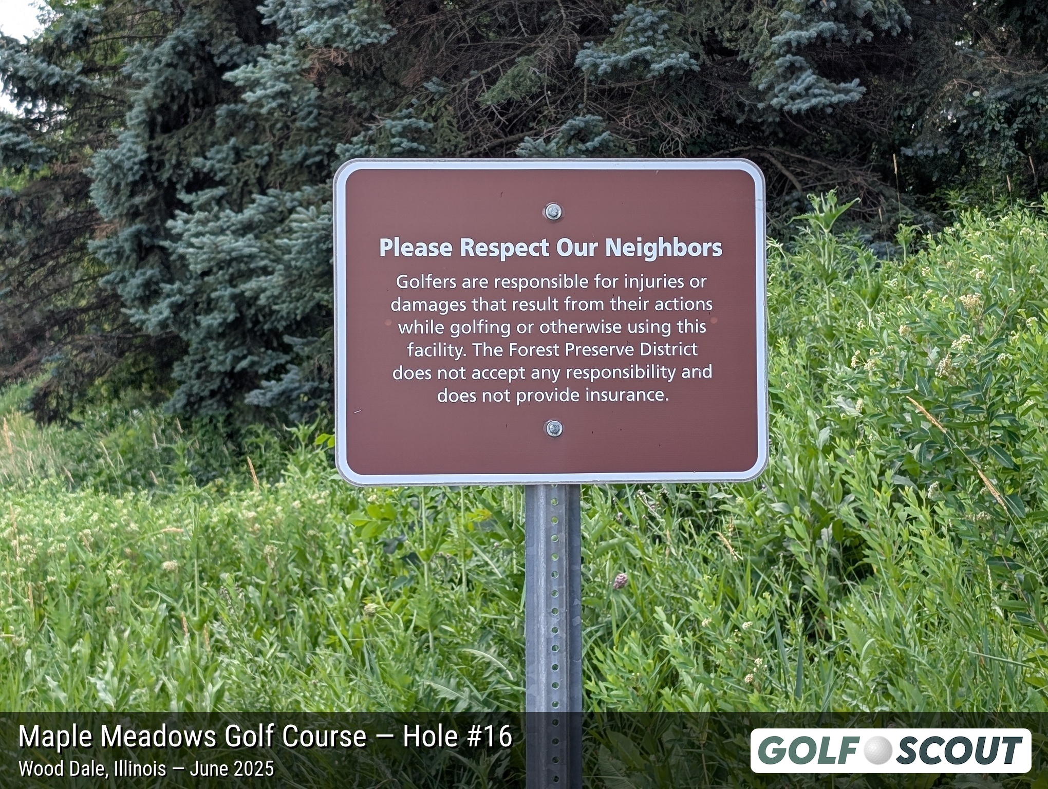 Hole 16 at Maple Meadows Golf Course