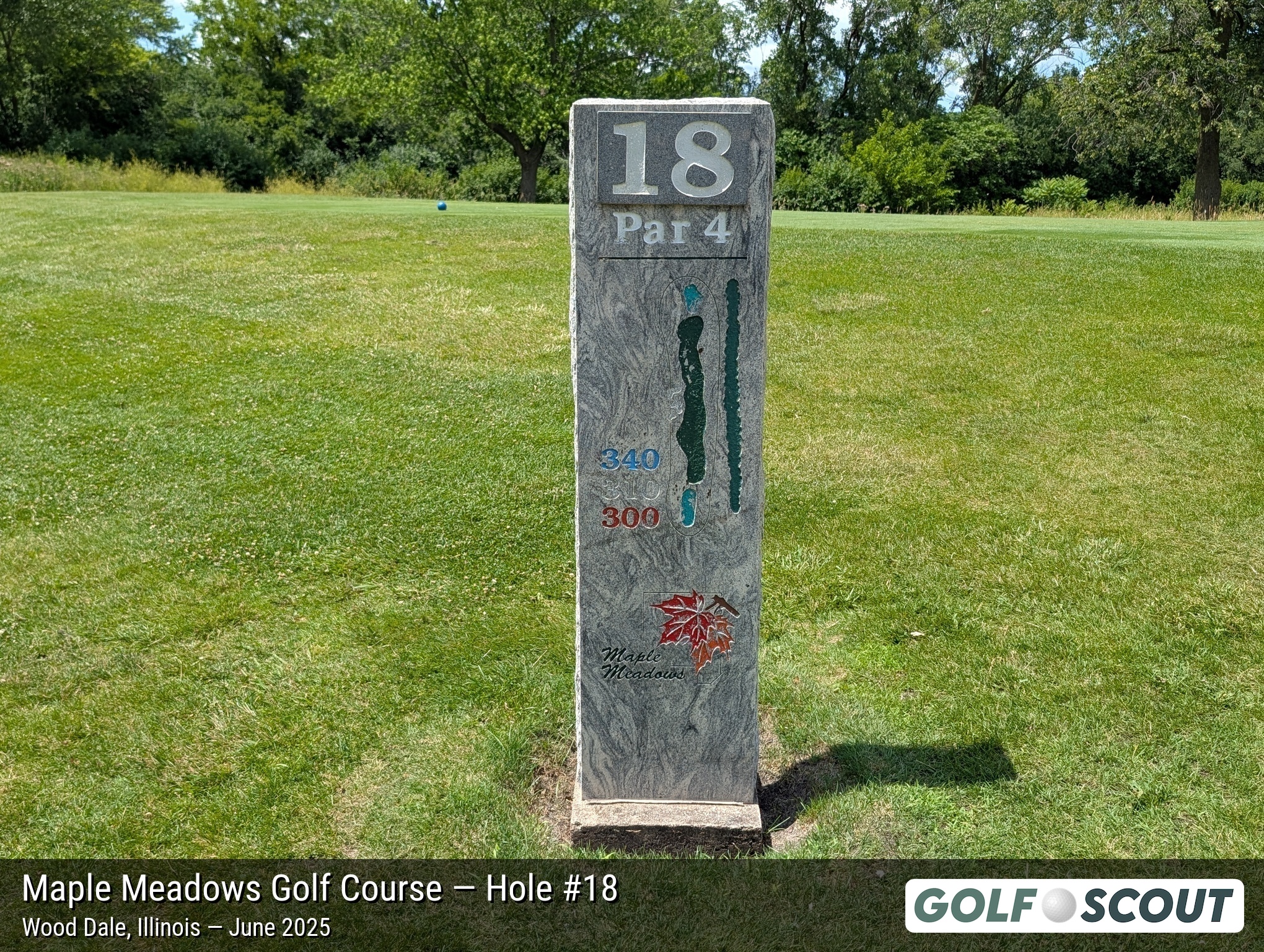 Hole 18 at Maple Meadows Golf Course