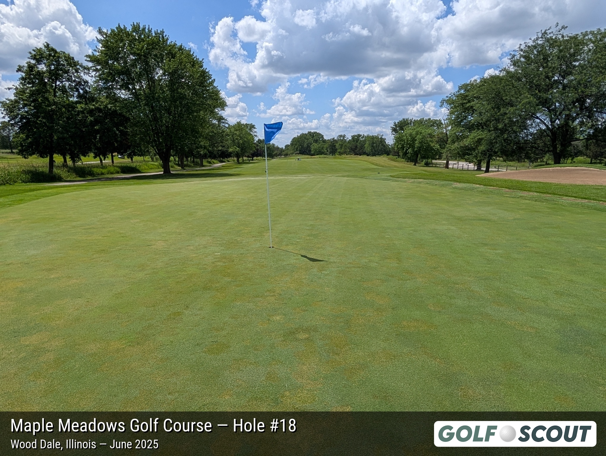 Hole 18 at Maple Meadows Golf Course