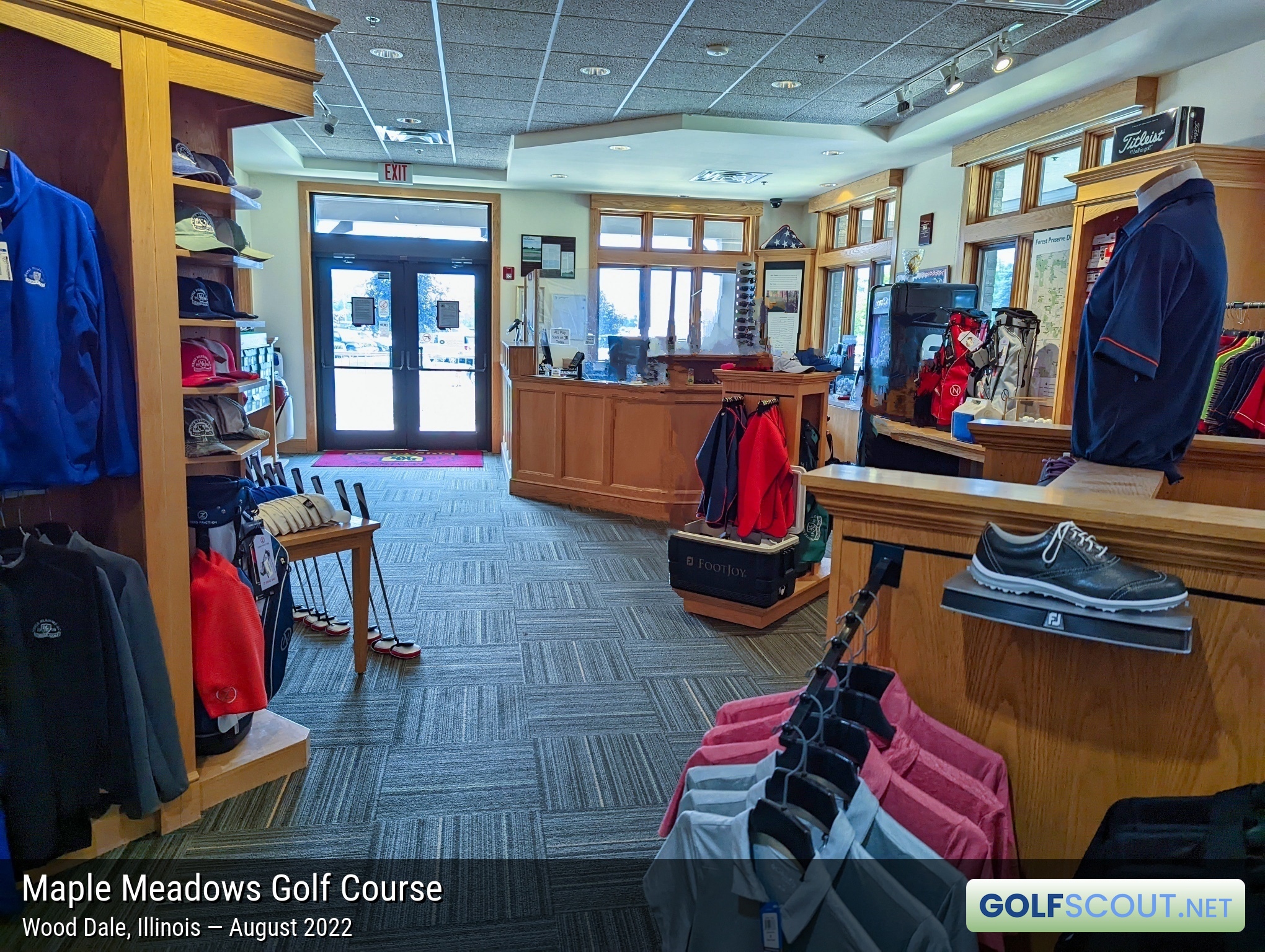 Photo of the pro shop at Maple Meadows Golf Course in Wood Dale, Illinois. 