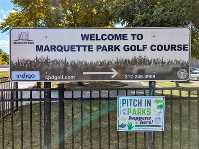 Marquette Park Golf Course Entrance Sign