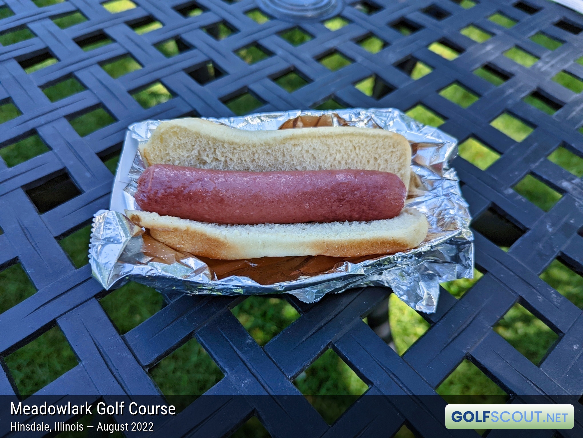 Photo of the food and dining at Meadowlark Golf Course in Hinsdale, Illinois. Photo of the hot dog at Meadowlark Golf Course in Hinsdale, Illinois.