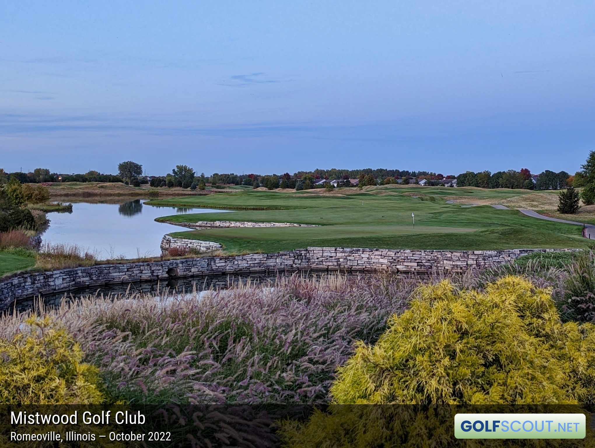 Miscellaneous photo of Mistwood Golf Club in Romeoville, Illinois. A view of the golf course from the patio at McWethy's Tavern.