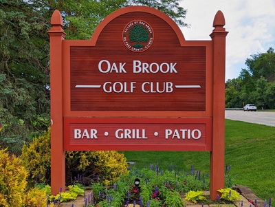 Oak Brook Golf Club Entrance Sign