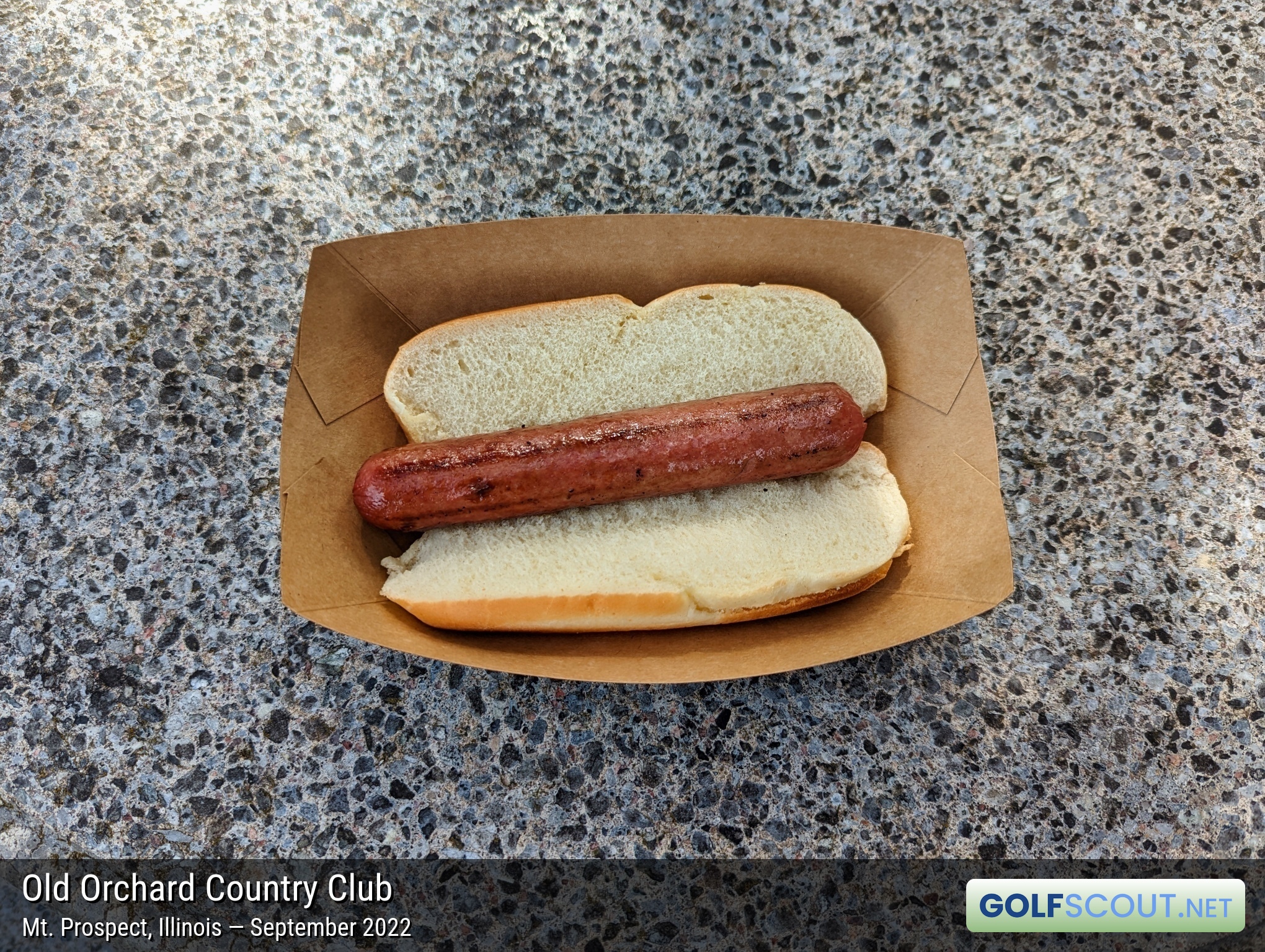 Photo of the food and dining at Old Orchard Country Club in Mt. Prospect, Illinois. Photo of the hot dog at Old Orchard Country Club in Mt. Prospect, Illinois.