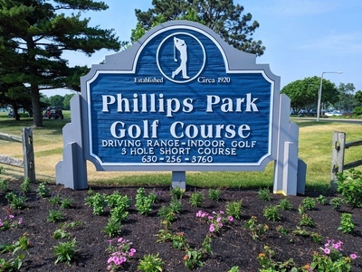 Phillips Park Golf Course Entrance Sign
