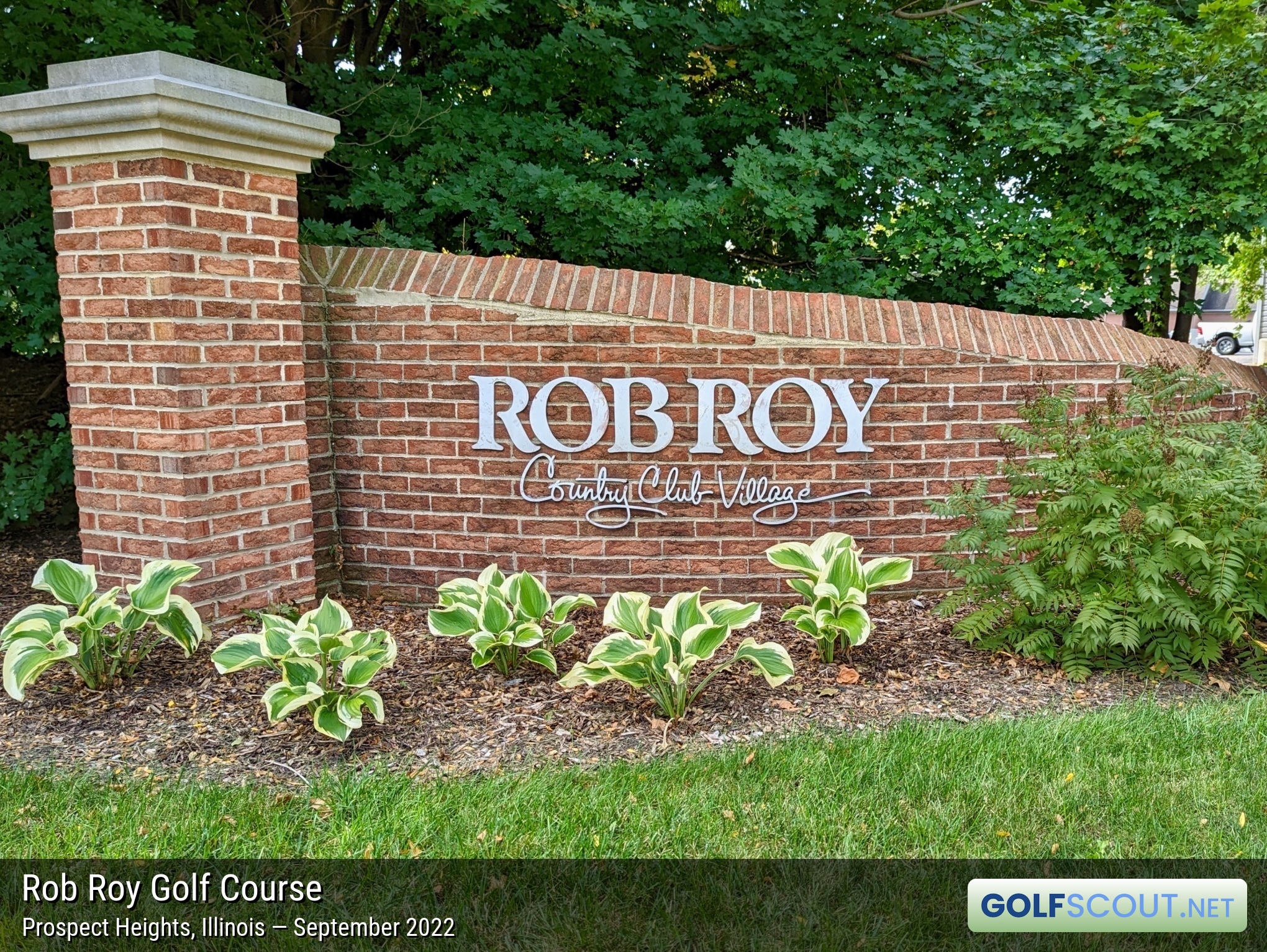 Sign at the entrance to Rob Roy Golf Course