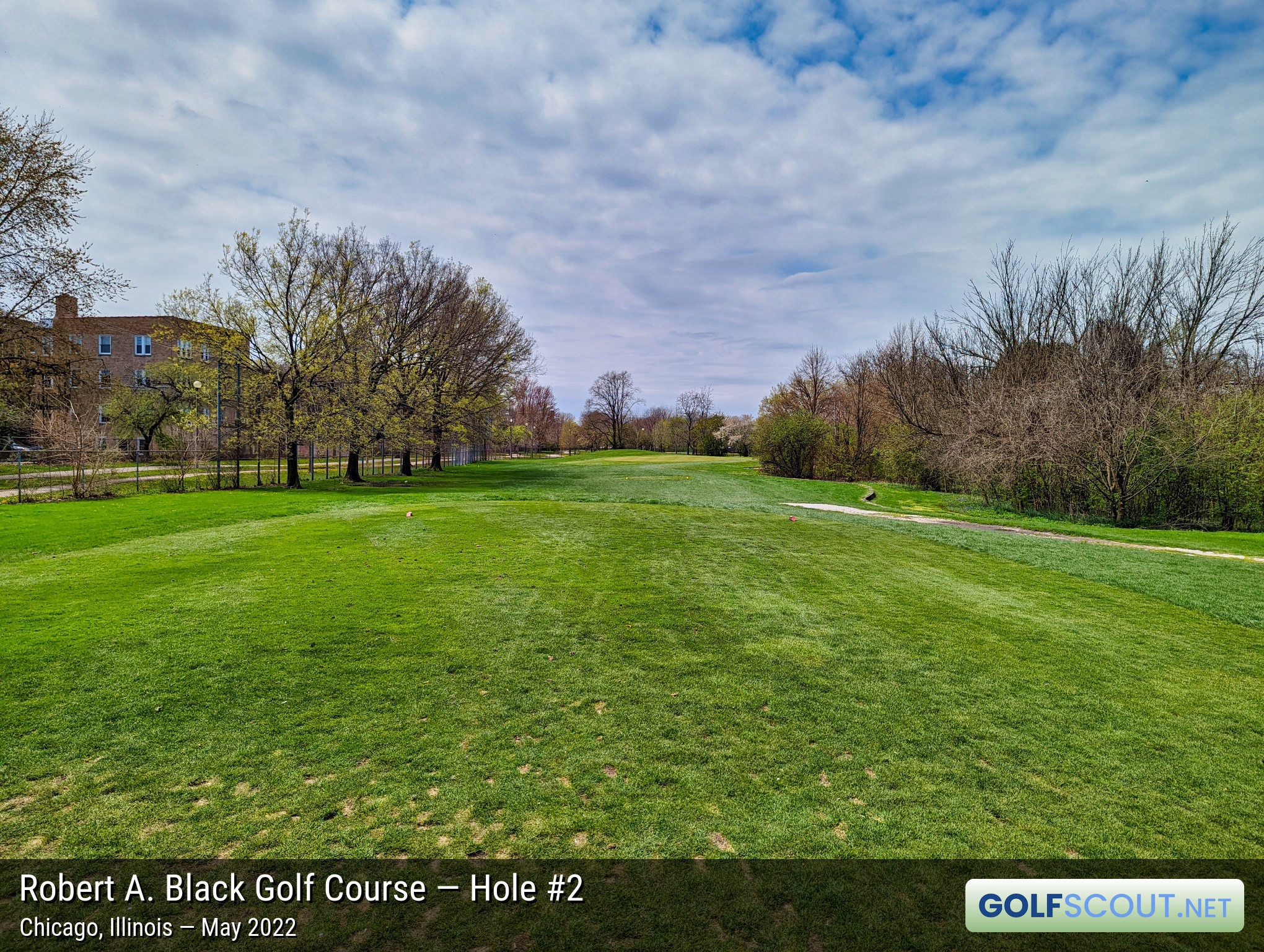 Photo of hole #2 at Robert A. Black Golf Course in Chicago, Illinois. 
