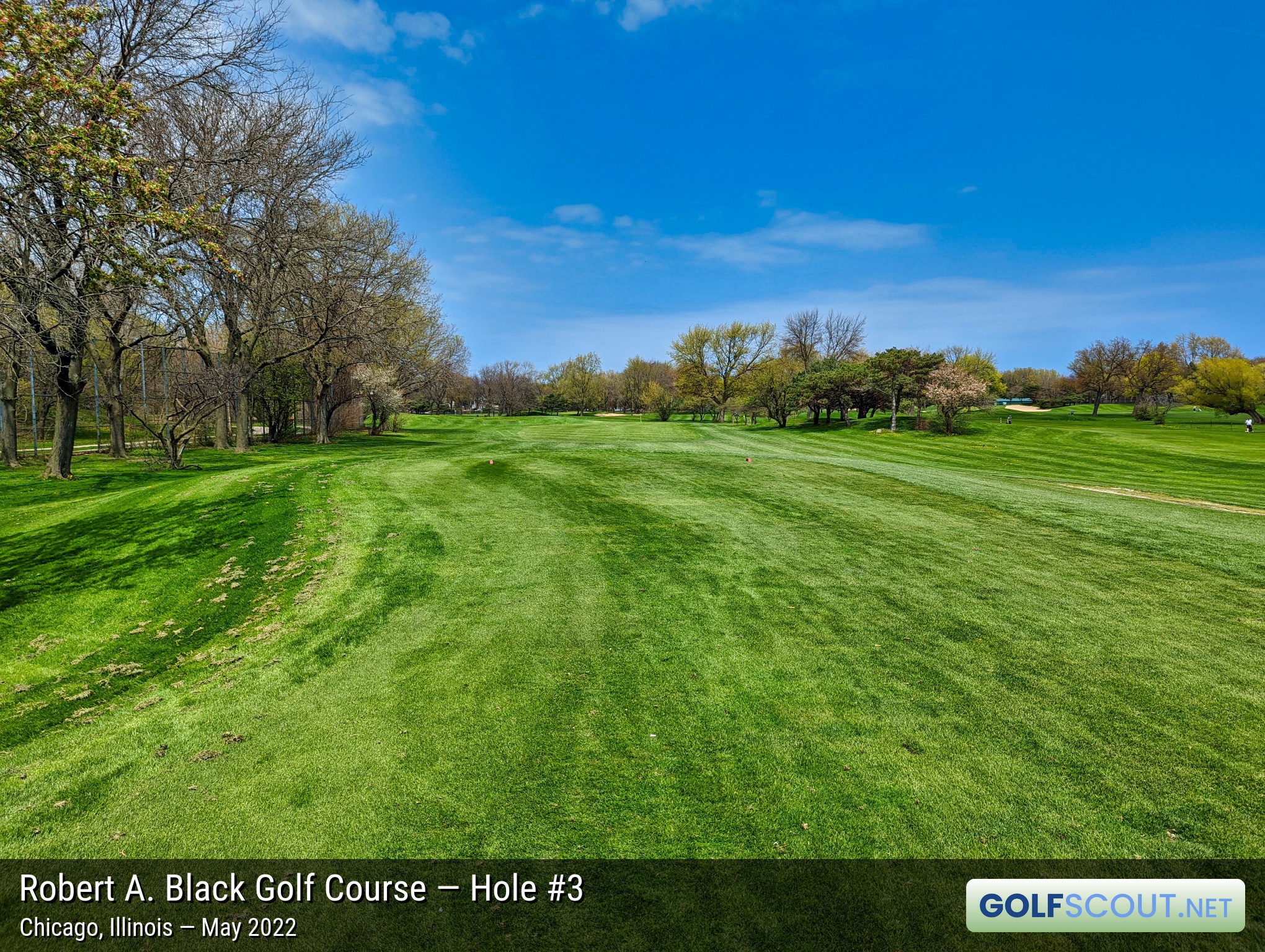 Photo of hole #3 at Robert A. Black Golf Course in Chicago, Illinois. 