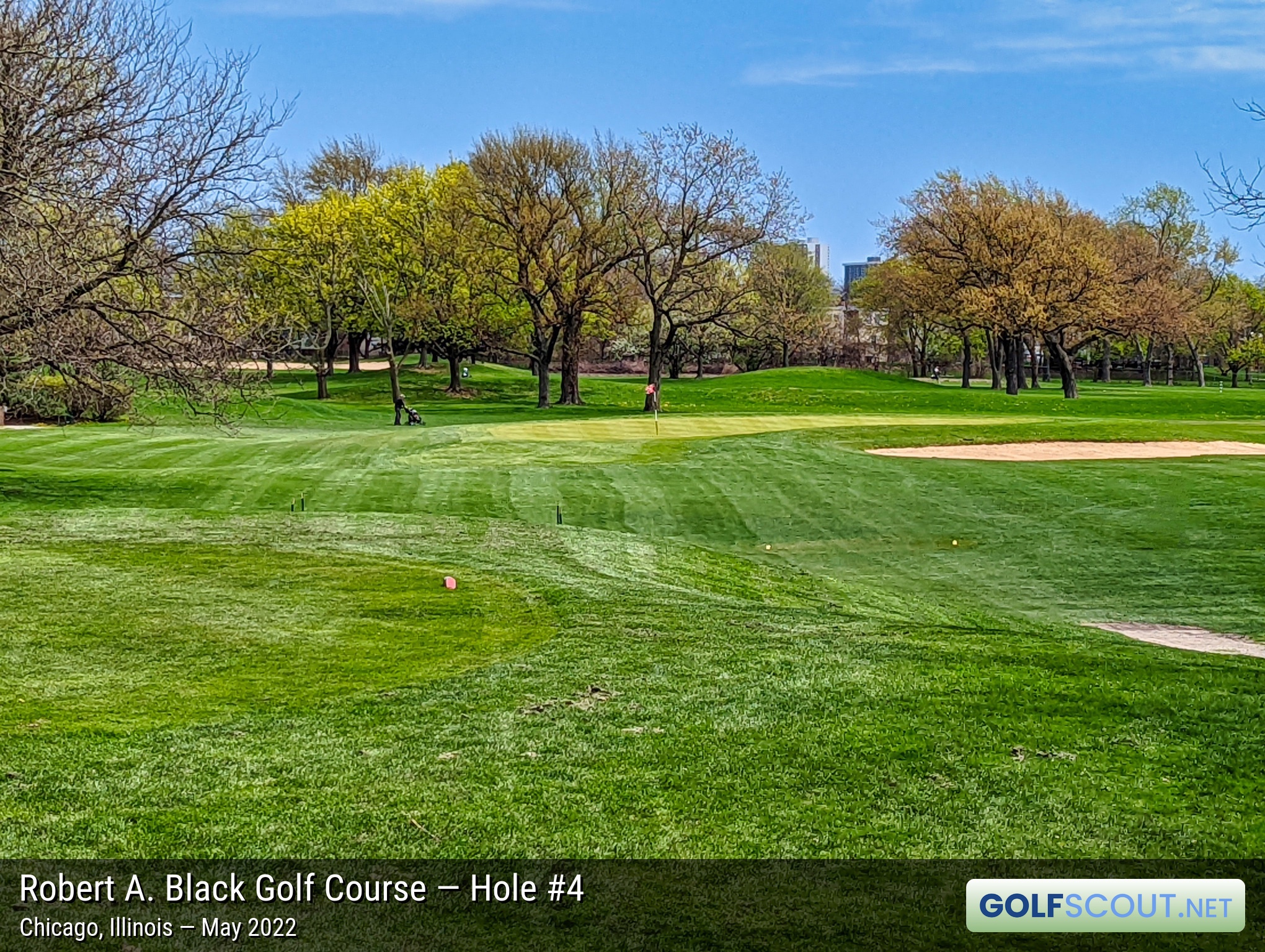 Photo of hole #4 at Robert A. Black Golf Course in Chicago, Illinois. 