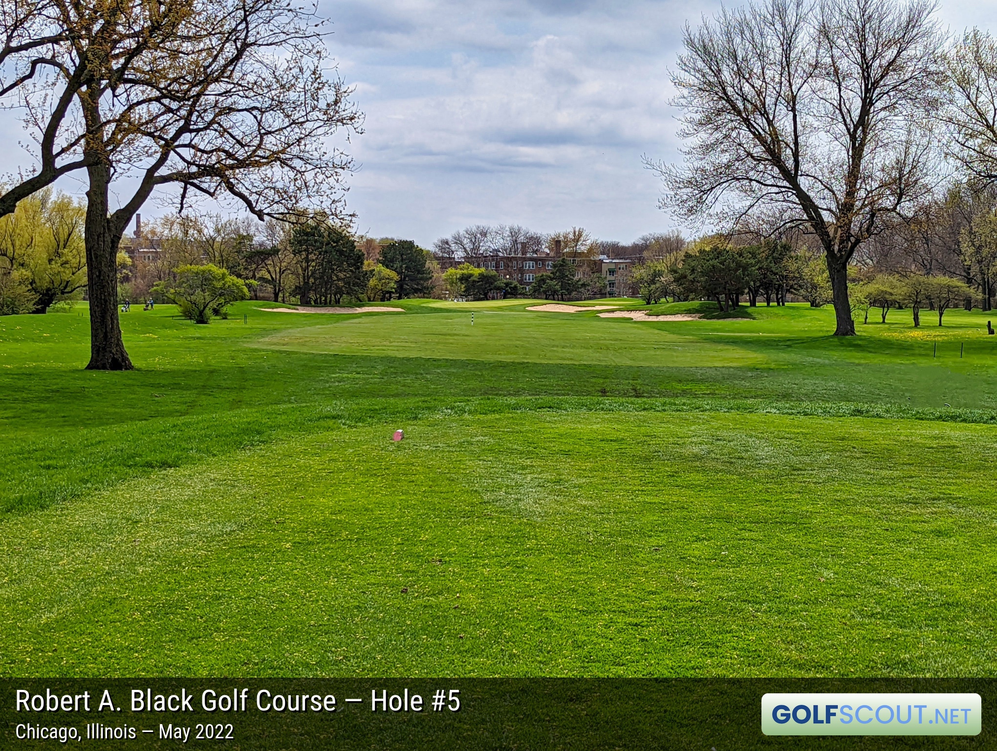Photo of hole #5 at Robert A. Black Golf Course in Chicago, Illinois. 