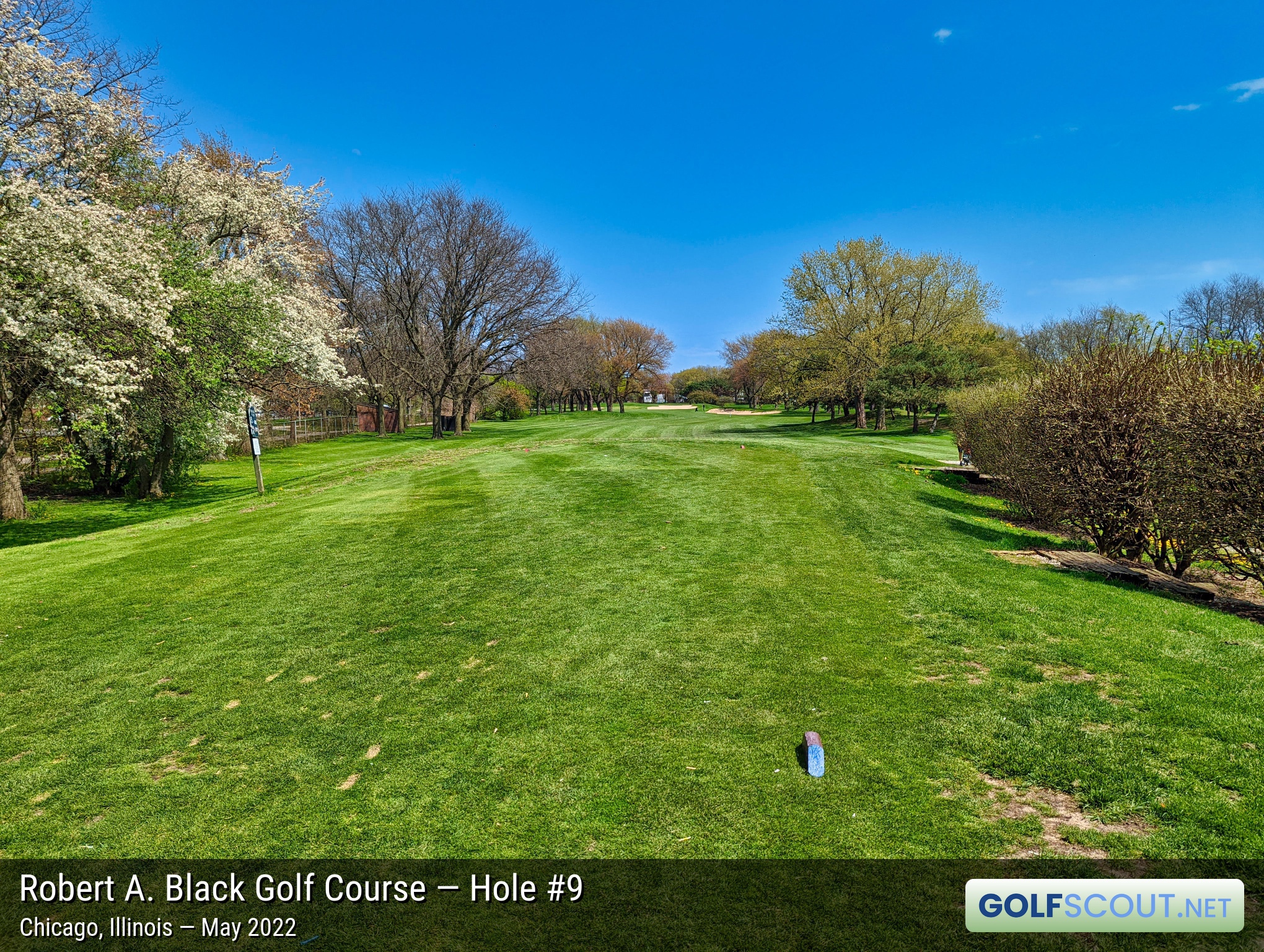 Photo of hole #9 at Robert A. Black Golf Course in Chicago, Illinois. 