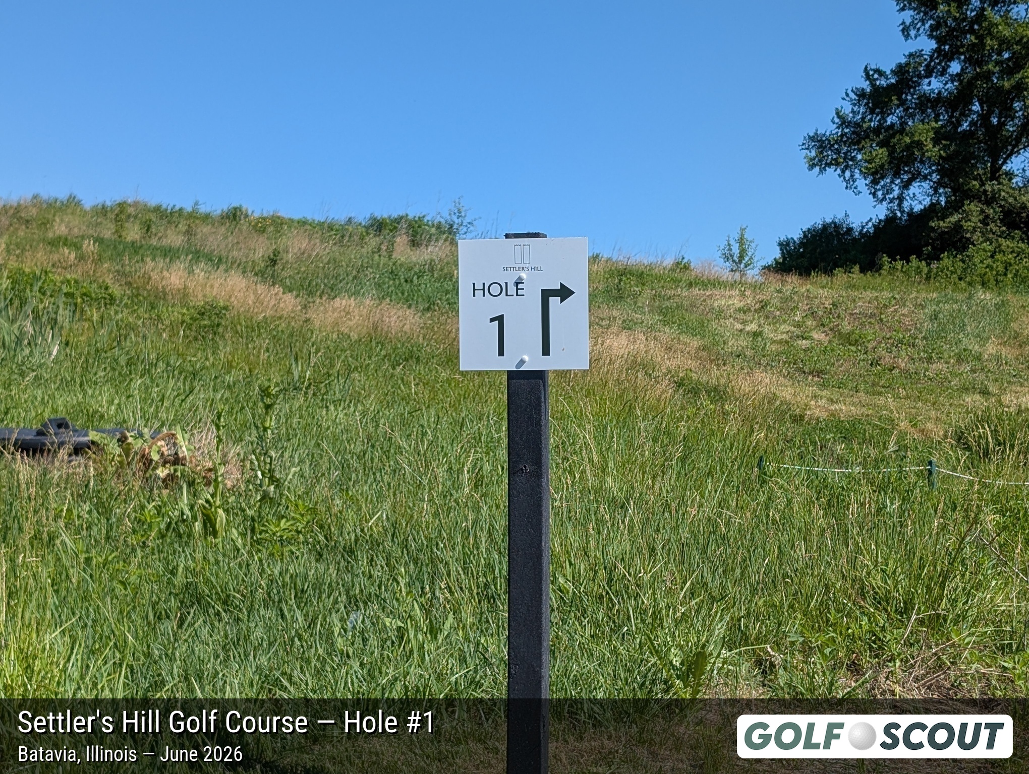Hole 1 at Settler's Hill Golf Course